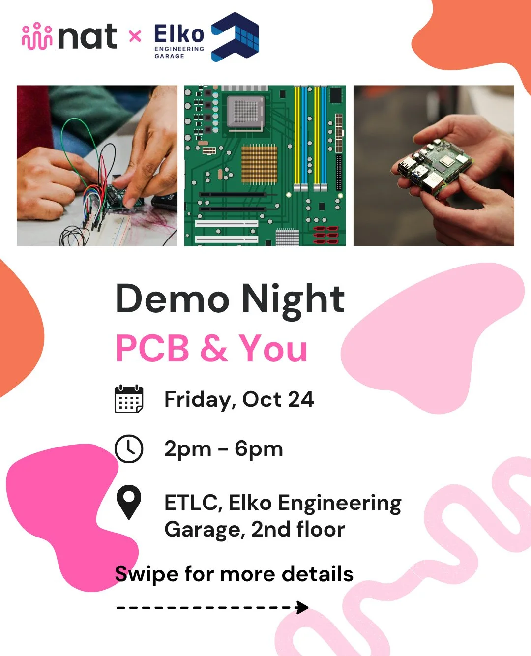 Build. Solder. Create.โ 
โ 
Learn the basics of PCB design and electronics while building your very own mini robot with glowing LED eyes ๐โ 
โ 
In collaboration with @elkogarage 
โ 
๐ Luma is in the story to register!