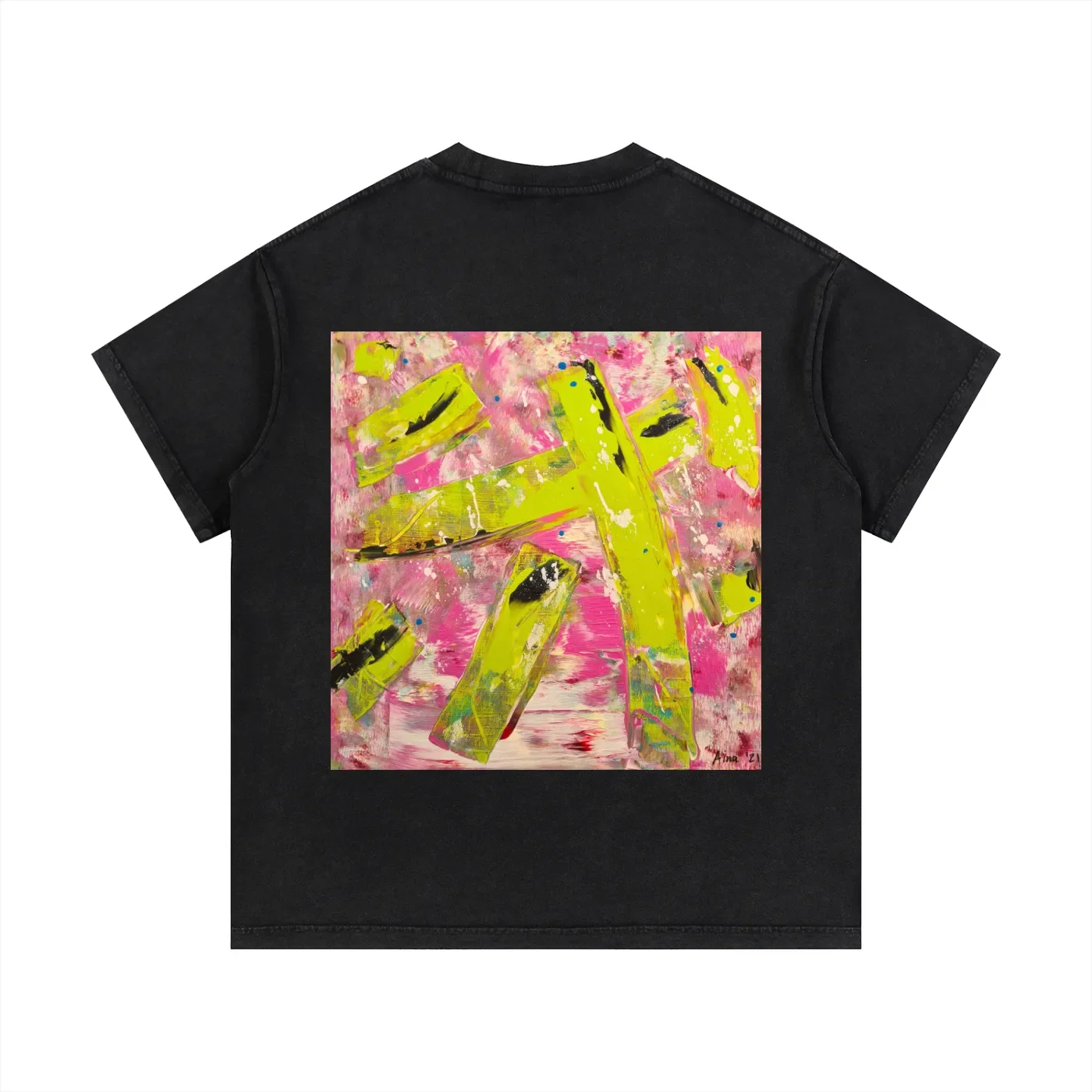 Cotton t-shirt - Art print on back