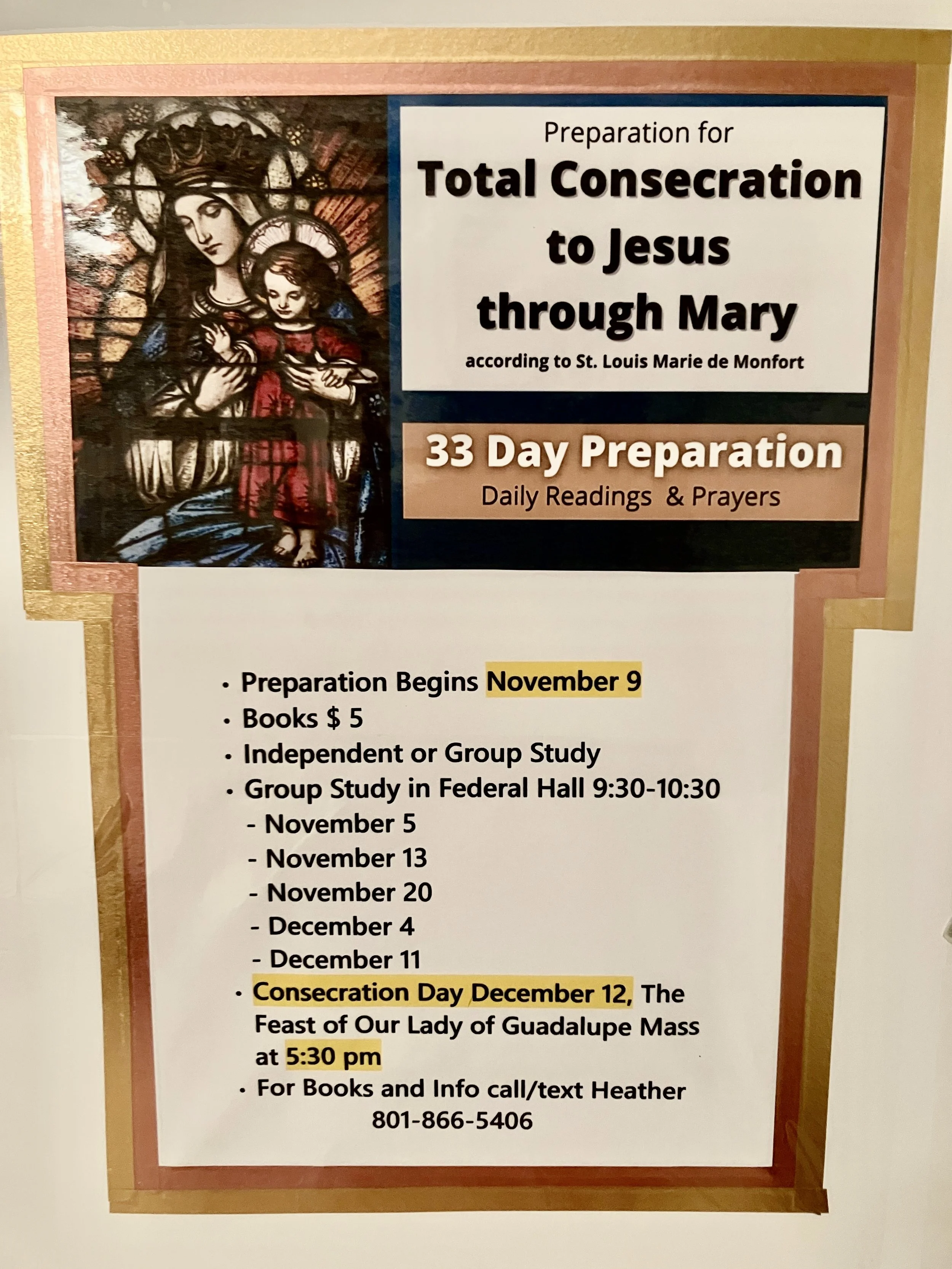 Total Consecration to Jesus Through Mary Study