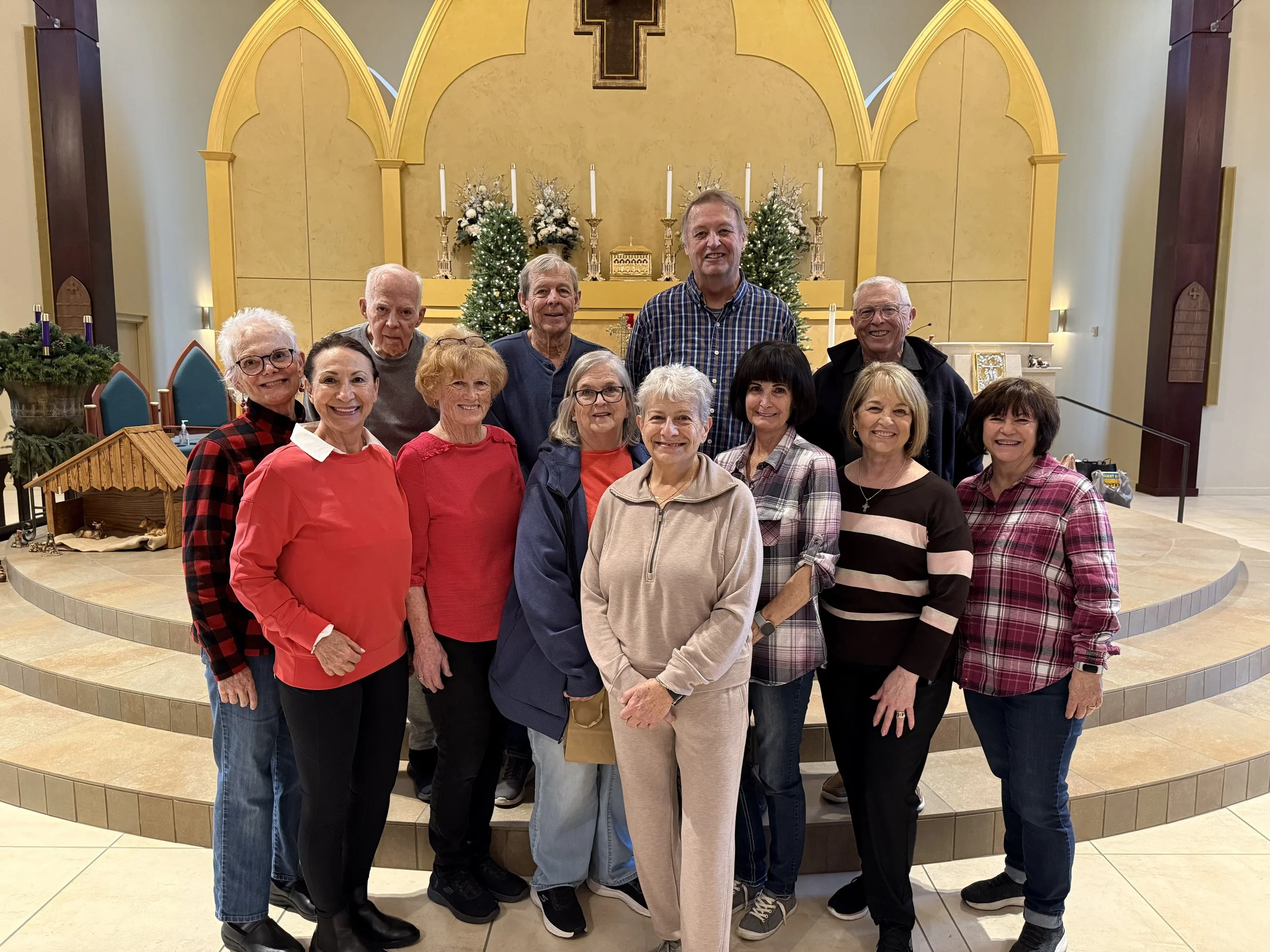 Marcy and John Thaeler, Kim White, Bob, Bill Hambelton, Loreen Pitchford, Patti Hambelton, Pat Martin, Patti Meir, Marsha White, Karen Fawbush, and Mary Madson.