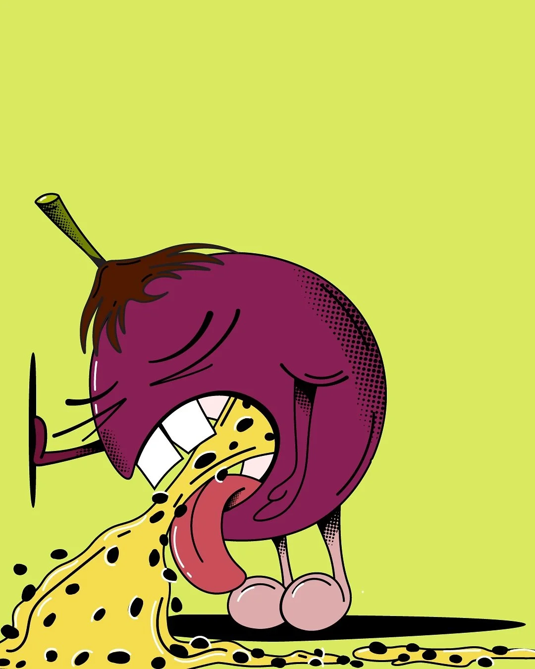 THE TANGY PASSIONFRUIT 🟣
.
Not sure where all these ideas come from inside my brain 😅 but I&rsquo;m definitely having so much fun creating these food characters&hellip;
By the way&hellip;.Passion fruit is one of my favourite foods of all times! Ver