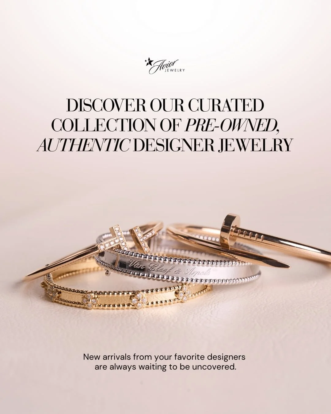 Upgrade your style with pre-owned designer jewelry from top luxury brands ✨

Explore fresh arrivals from top designer brands at our showroom! Our pre-owned designer jewelry collection features timeless pieces and rare finds, curated to enhance your s