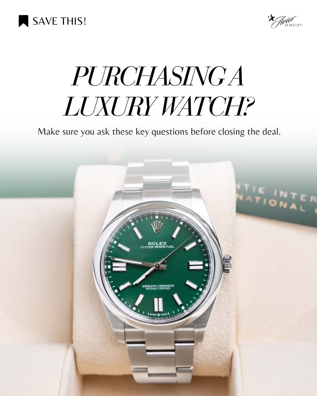 In the world of luxury watches, knowledge is the ultimate advantage. ⌚✨

True collectors know that beyond the design lies craftsmanship, provenance, and precision. From original papers and service history to the movement within, every detail tells a 