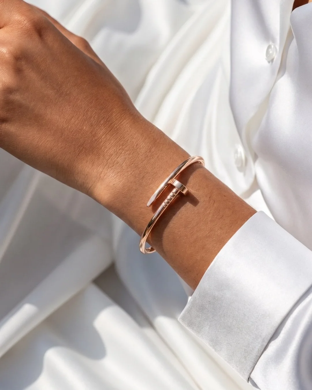 She&rsquo;s sharp in her thinking, subtle in her presence, and never needs to be loud to be noticed. ✨

The Cartier Juste un Clou Nail Bracelet in 18K rose gold is an iconic statement of modern luxury&mdash;featuring its signature nail-inspired desig