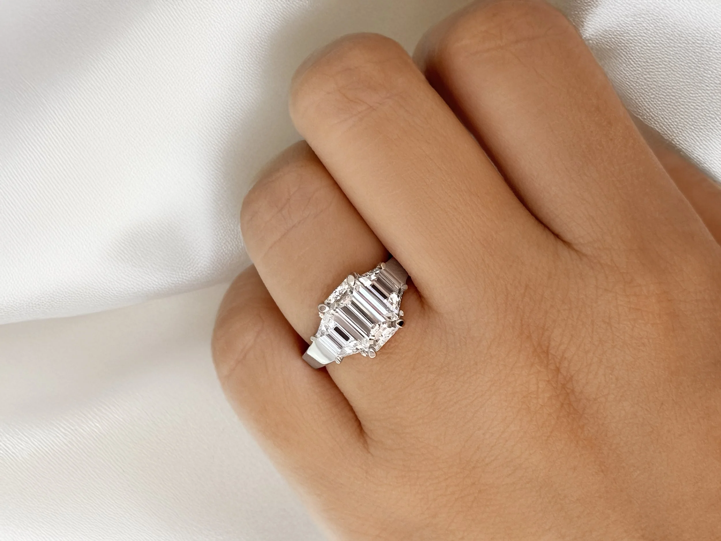 3 Carat Emerald Cut Engagement Ring
