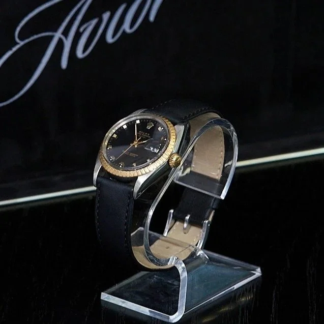 Rolex Oyster Perpetual Date 34mm Two-tone Stainless Steel & 14K Yellow Gold Black Dial Watch 1505