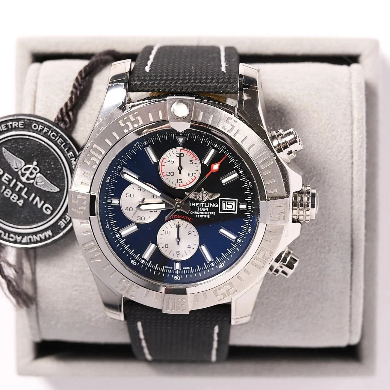 Breitling Super Avenger II Chronograph 48mm Steel Automatic Black Dial | A1337111/BC29 | COSC Automatic | Chronograph | 300m Water Resistant | Swiss Made