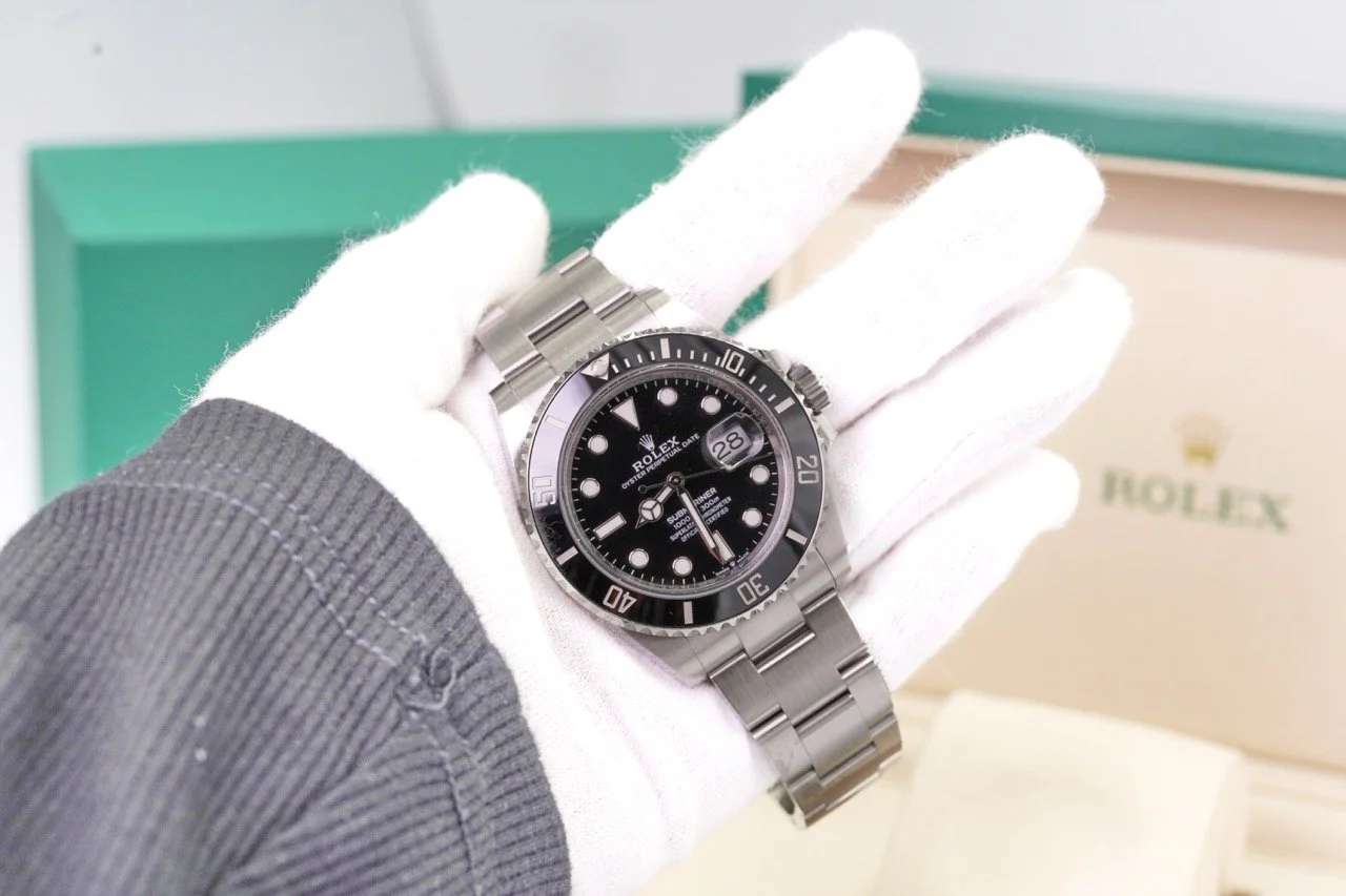 Black dial rolex submariner full set at Avior Jewelry in Dallas
