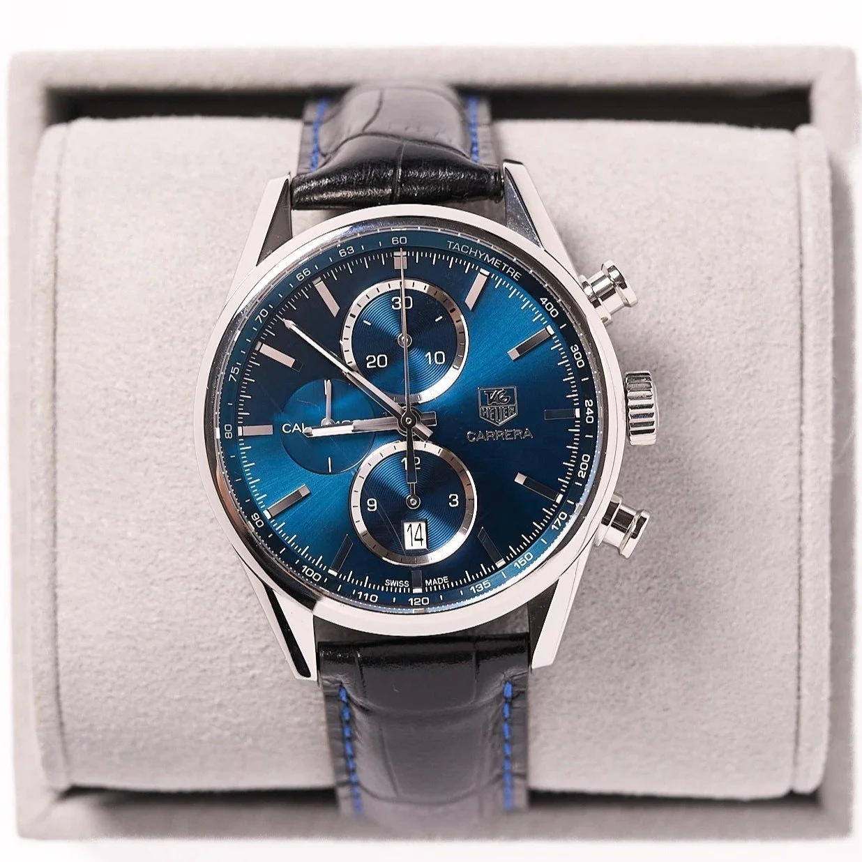 TAG Heuer Carrera Calibre 1887 Chronograph 41mm Blue Dial Men's Watch CAR2115.FC6292 | Automatic | Swiss Made