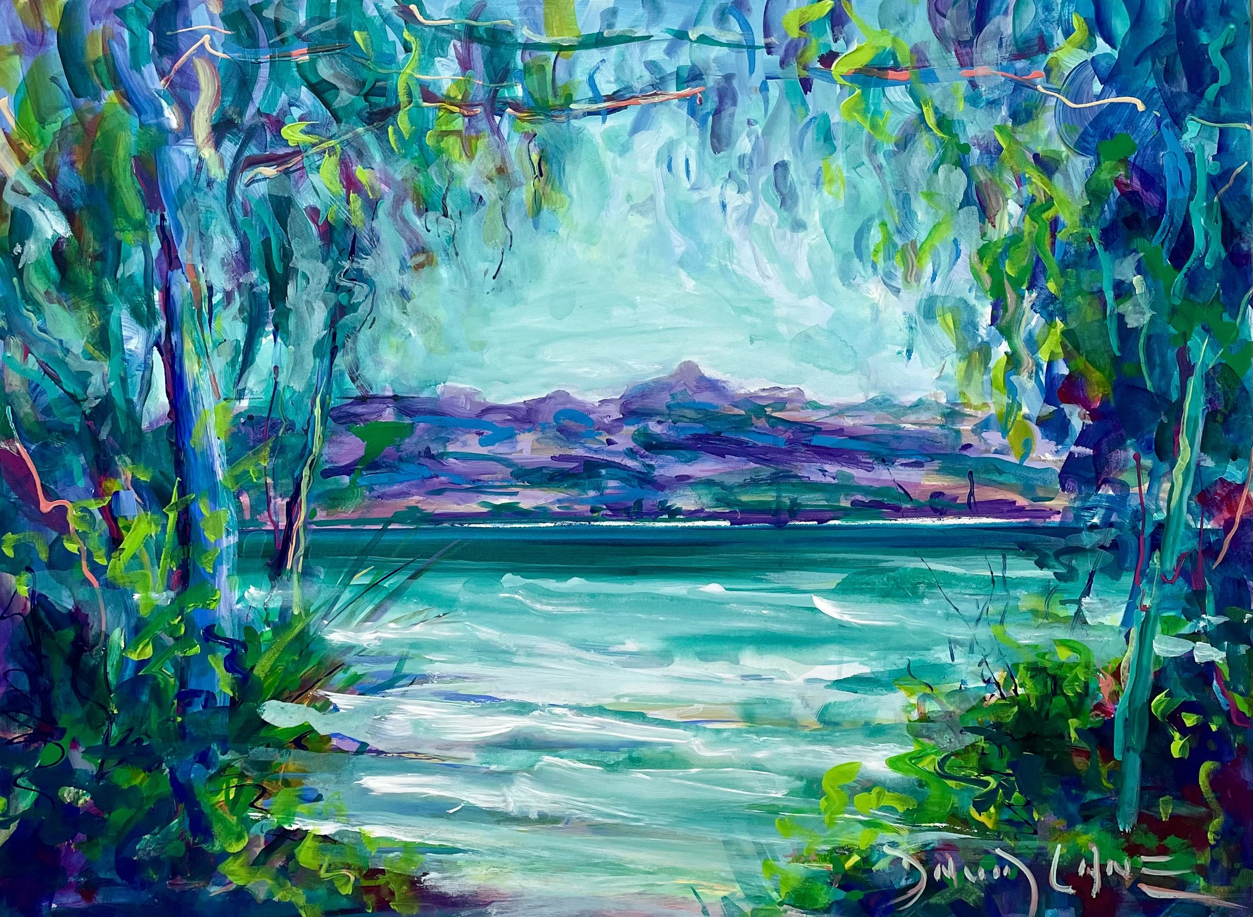 Aquamarine 750mmx1000mm Acrylic on Canvas $1950