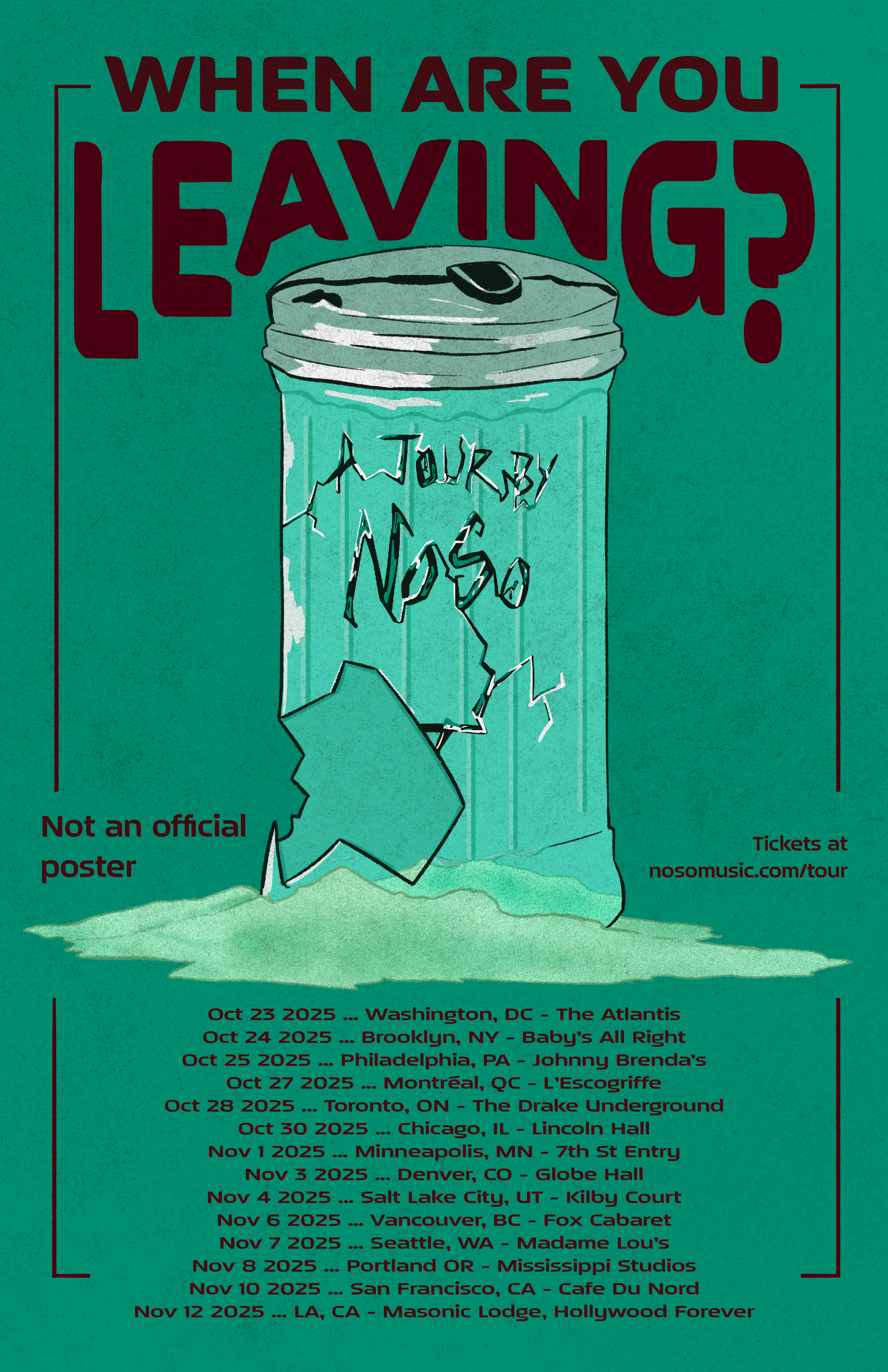 NoSo Tour Poster