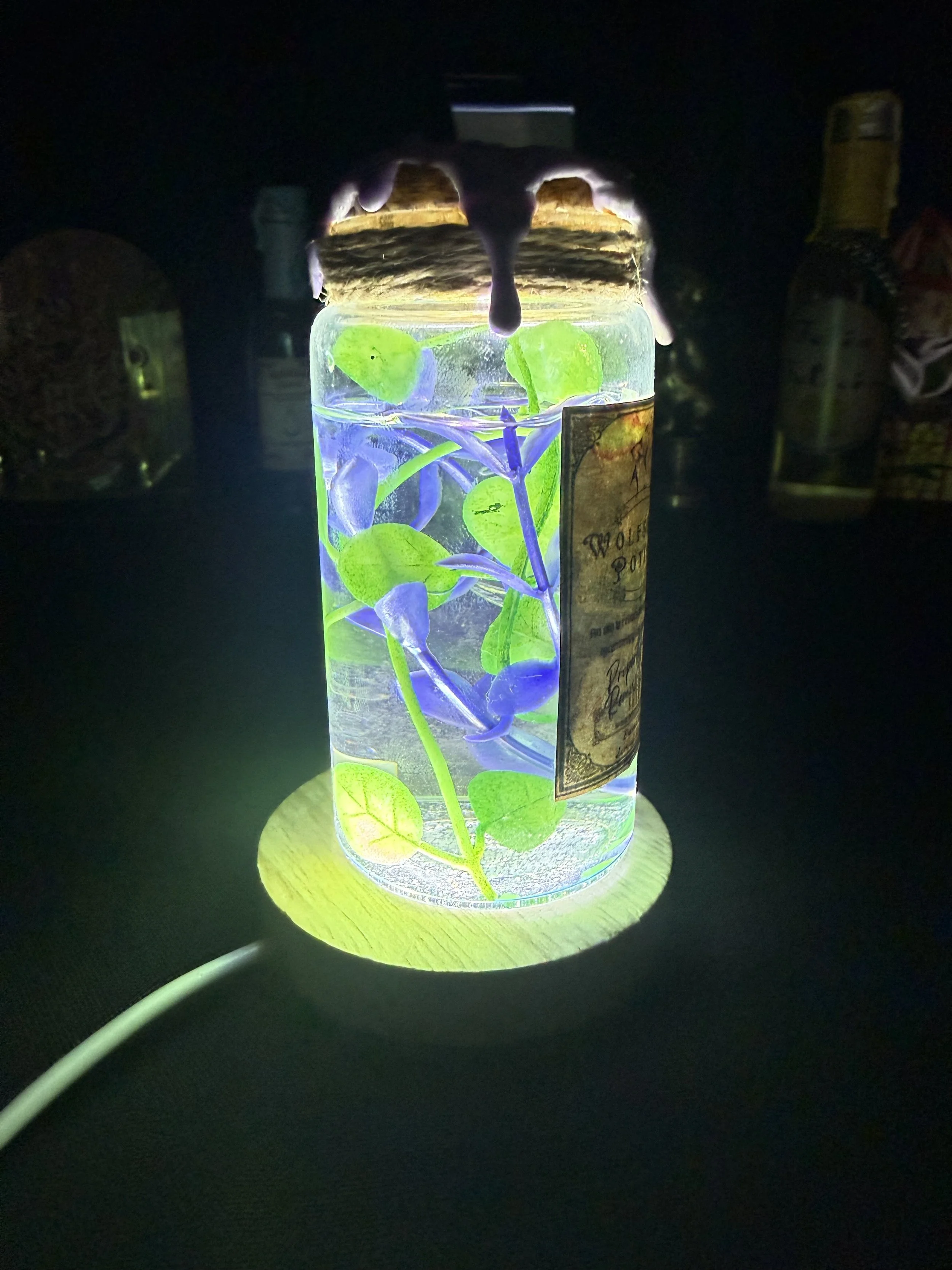 LED Light Wooden Display Stands