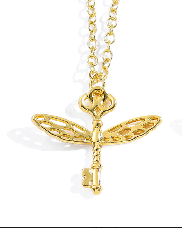 Winged Key Philosopher's Stone Necklace