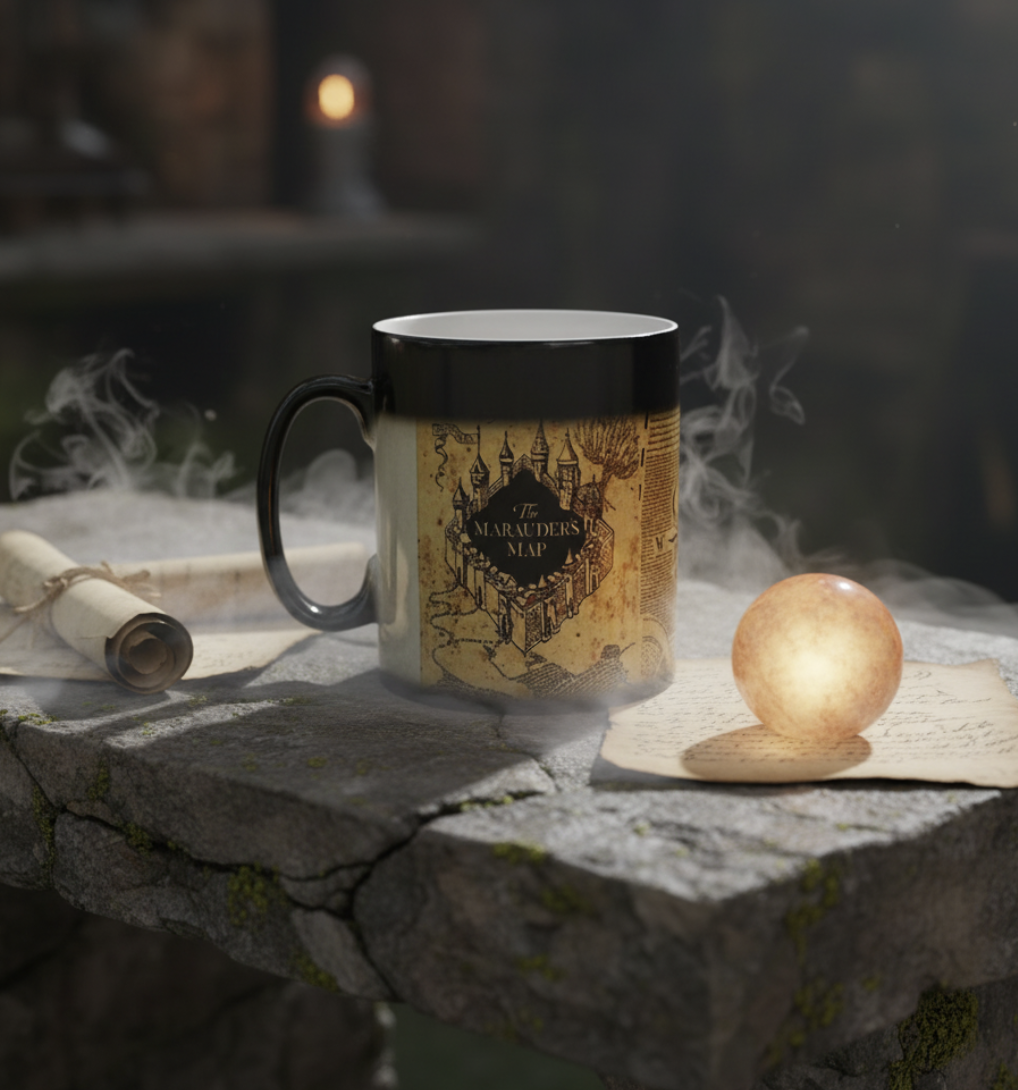 Heat sensitive colour change Mug - Mauraders Map