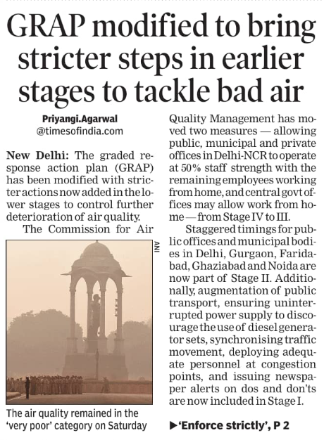 GRAP modified to bring stricter steps in earlier stages to tackle bad air