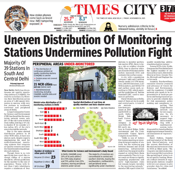 Uneven Distribution Of Monitoring Stations Undermines Pollution Fight