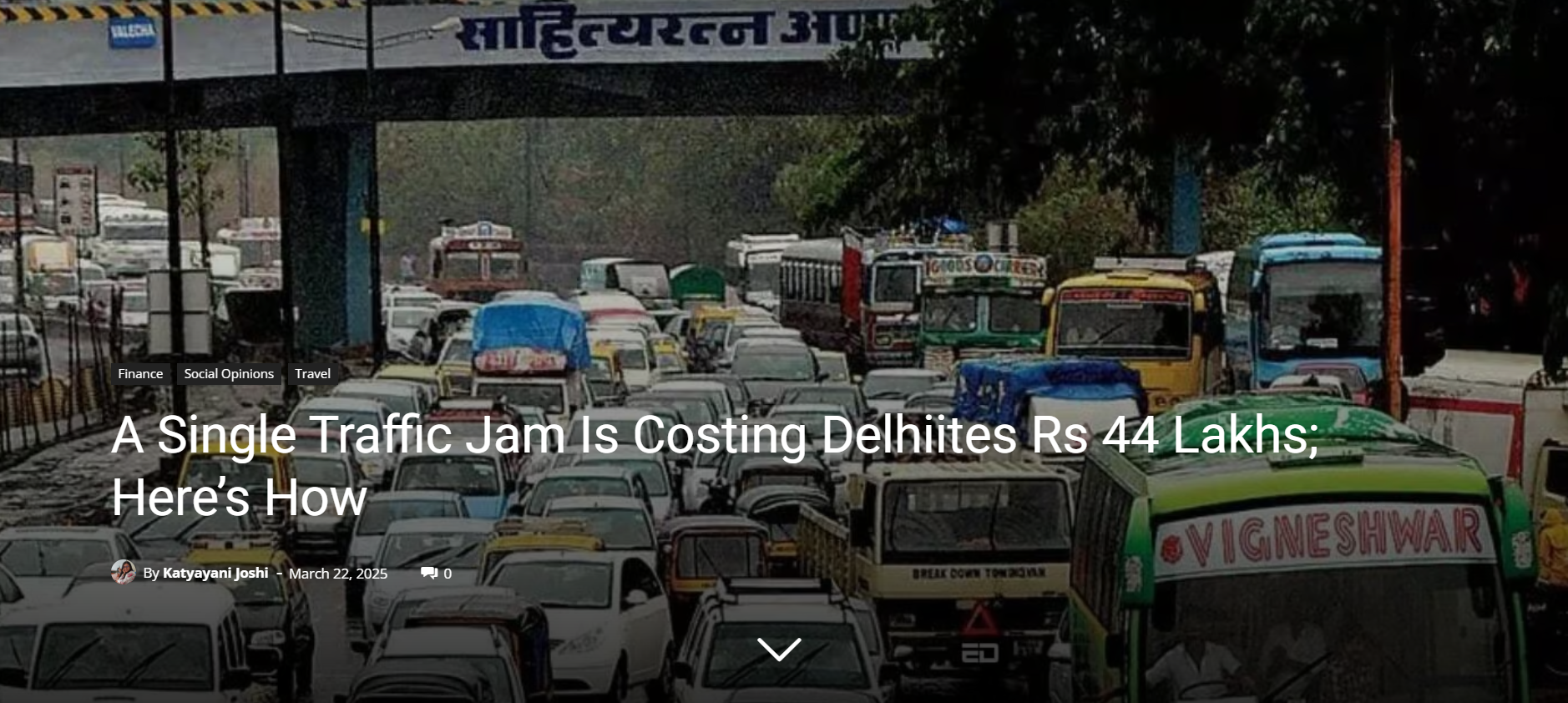 A Single Traffic Jam Is Costing Delhiites Rs 44 Lakhs; Here’s How