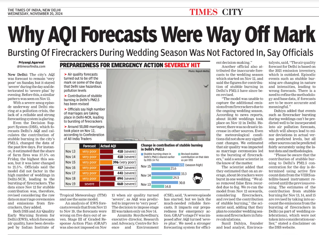 Why AQI forecasts were way off mark