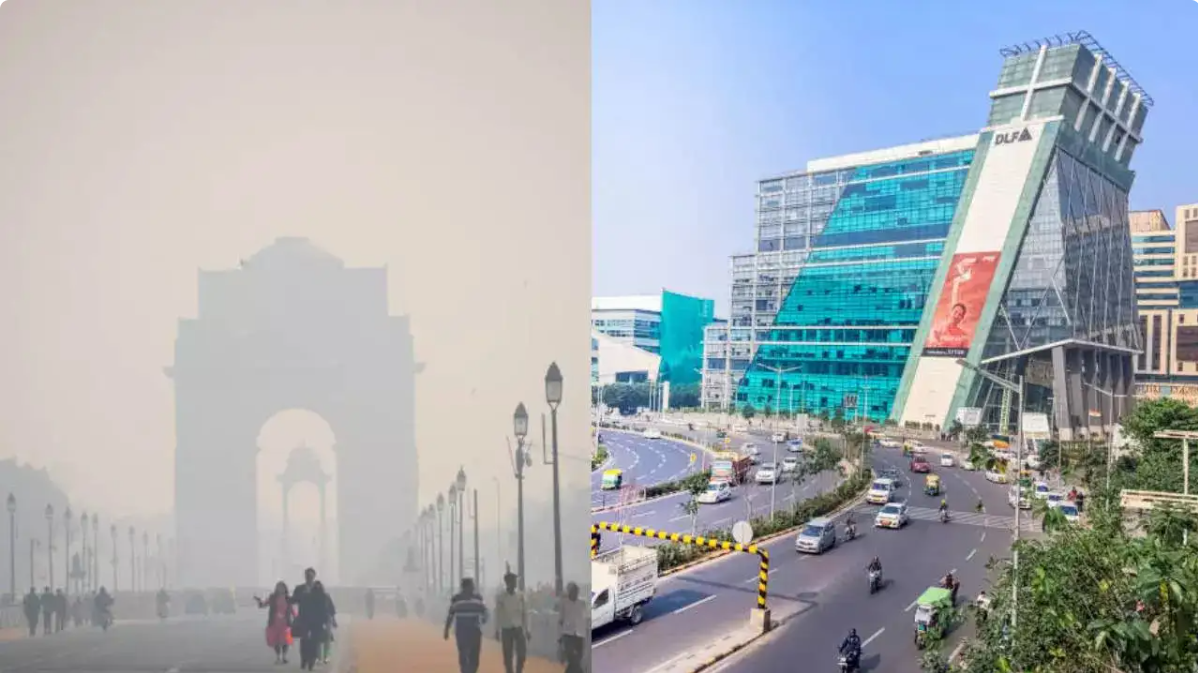 Gurugram Breathes 40% Better Air than Delhi on Paper - What's the Reality?