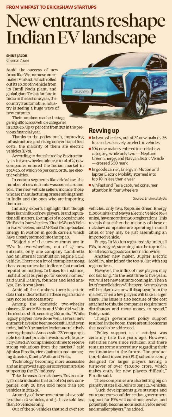 VinFast to erickshaw startups: New entrants reshape Indian EV landscape