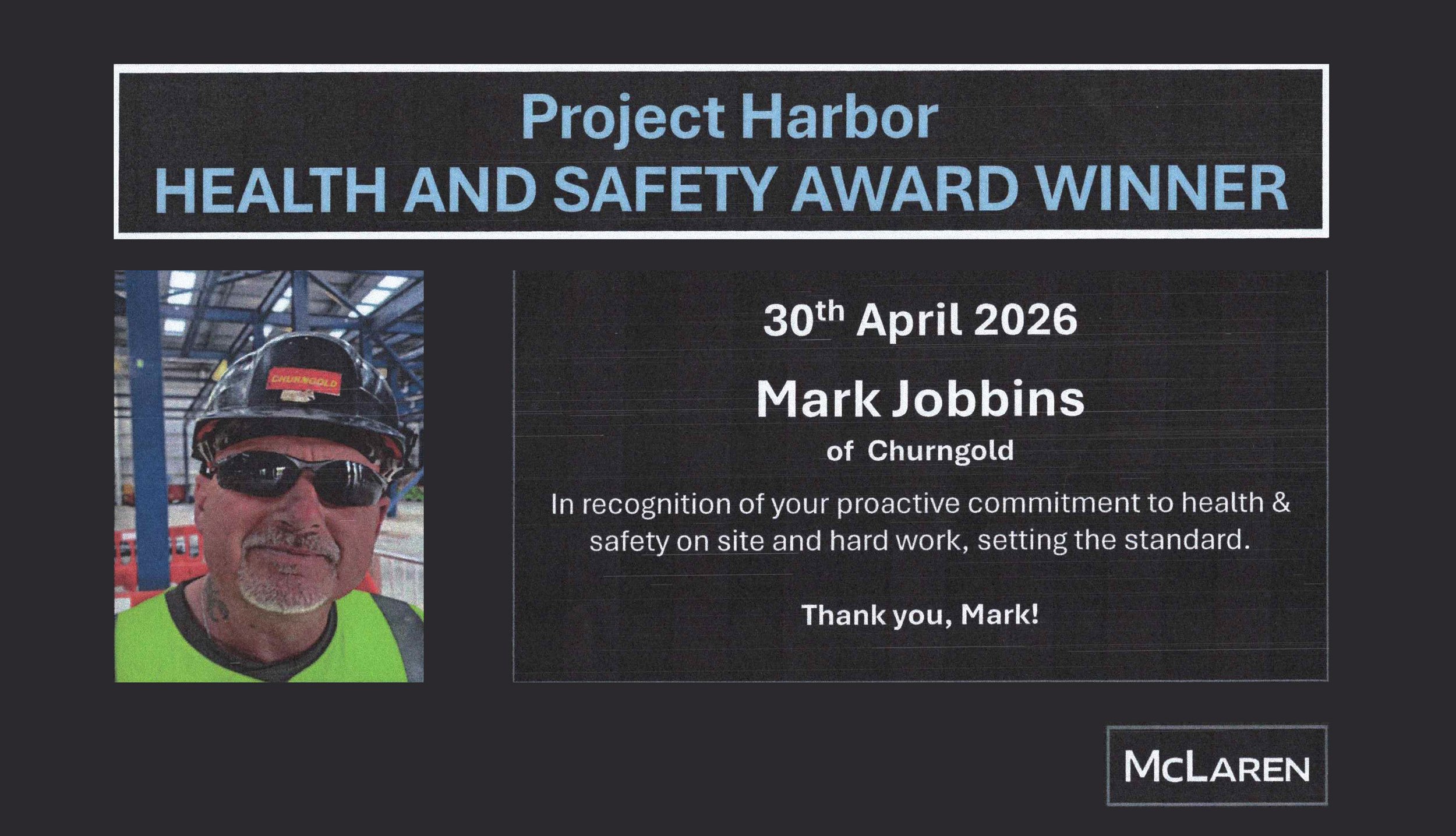 Health &amp; Safety Award: Project Harbor