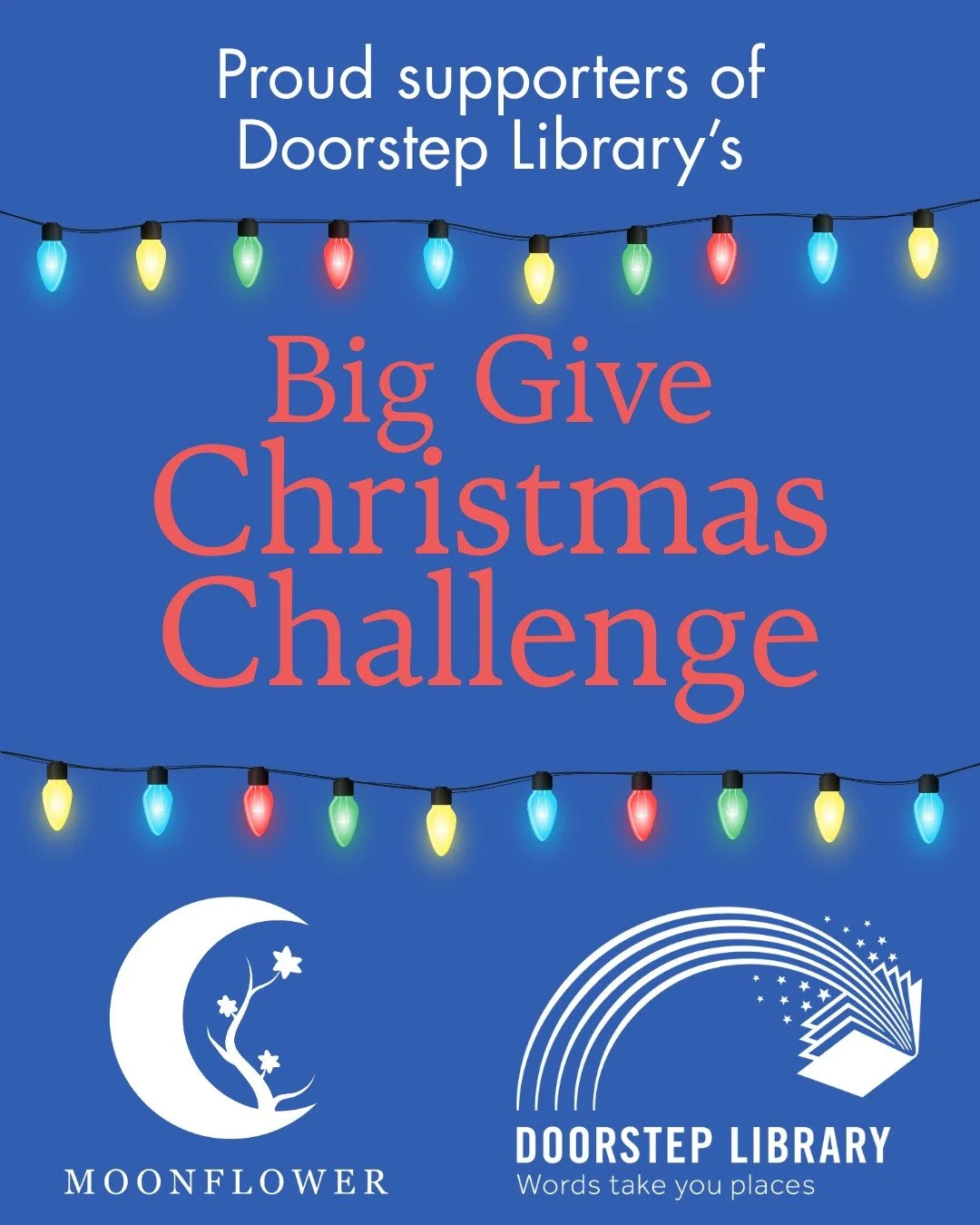 We are so proud to partner with @doorsteplibrary to give children the gift of reading this Christmas.

From 2nd to 9th December, we'll be helping to match donations made to their Big Give Christmas Challenge campaign. So if you donate now, your gift 
