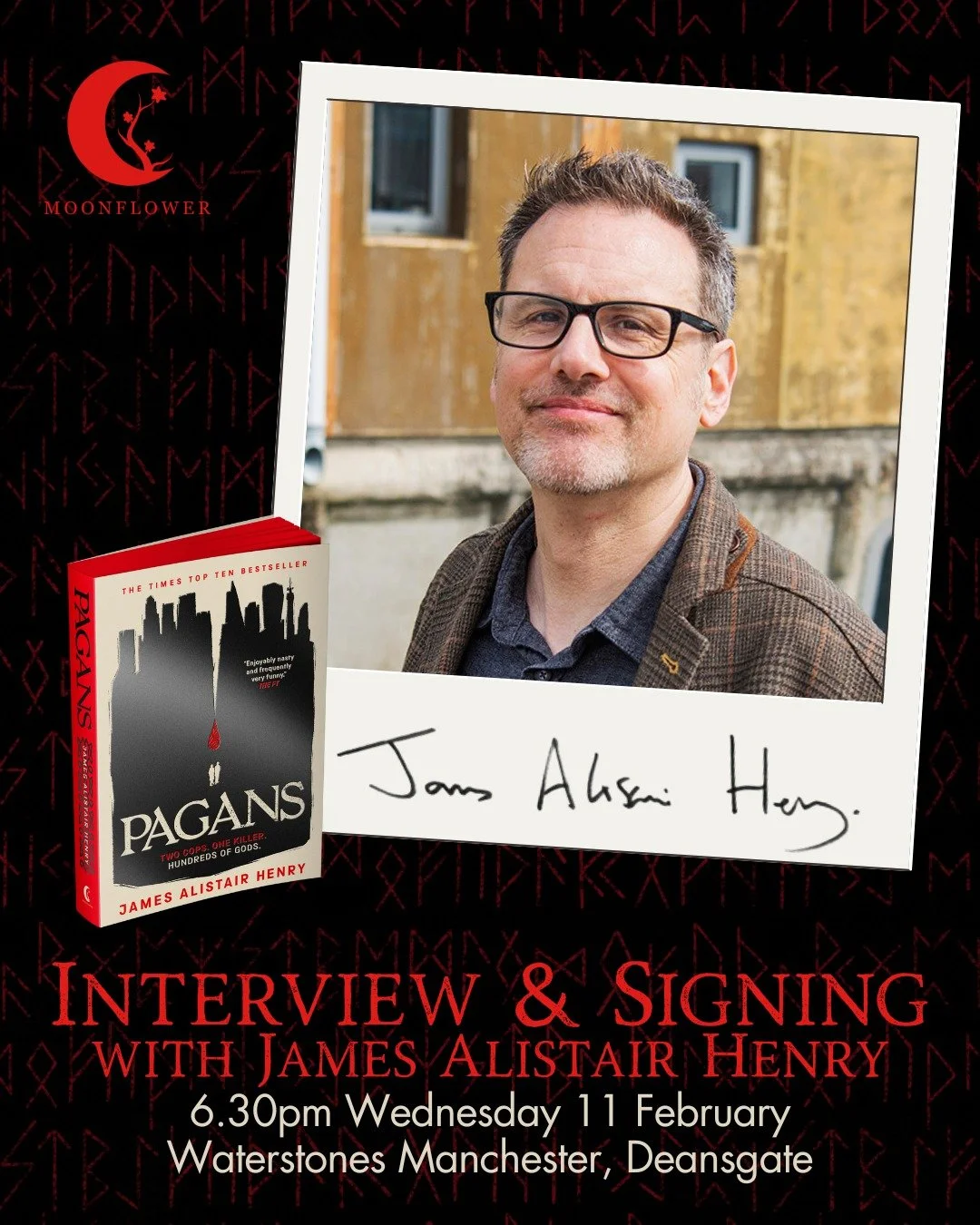 Manchester! @james521henry is coming to you! Yes, he'll be talking (and signing) all things Pagans at the biggest bookshop in the North of England, @waterstonesmcr. Limited tickets here (link also in bio): https://www.waterstones.com/events/an-evenin