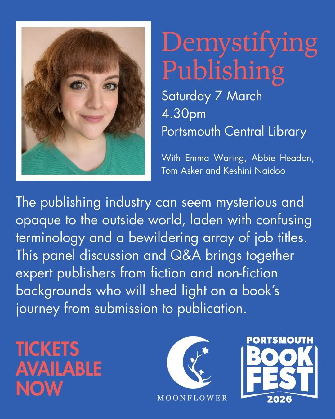 Written a book? Hooray! Congrats! Now comes the hard part: getting it published. But where on earth do you start? Our Editorial Director, @emmajwaring, will be at Portsmouth Bookfest in March, attempting to demystify the process with a panel of fello