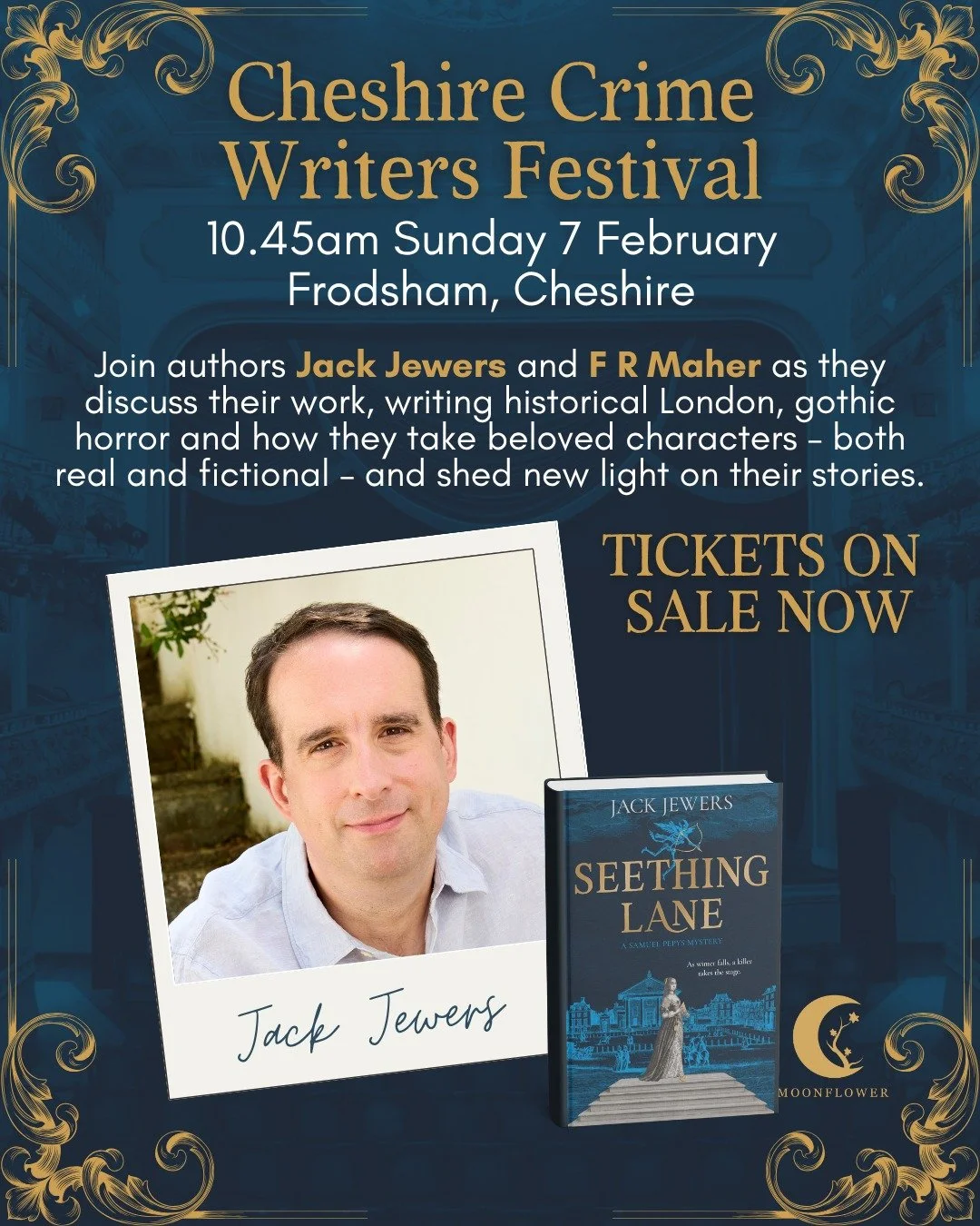 Two of our brilliant authors, @jackjewers and @james521henry  will be at #CheshireCrimeWritersFestival next February. Tickets have just gone on sale with a brilliant discount for early bookers. Check out the full programme and get your tickets here o