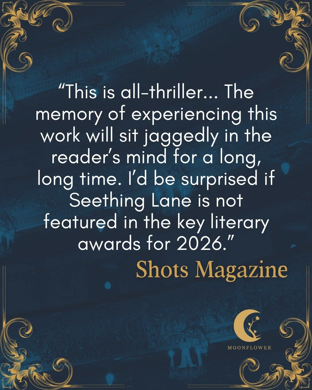 Can't get much more glowing than that...! Pre-order Seething Lane by @jackjewers  now and be one of the first to experience this "all-thriller" action-packed delight (and as an added bonus, it's currently a massive 30% off). Link in bio or 