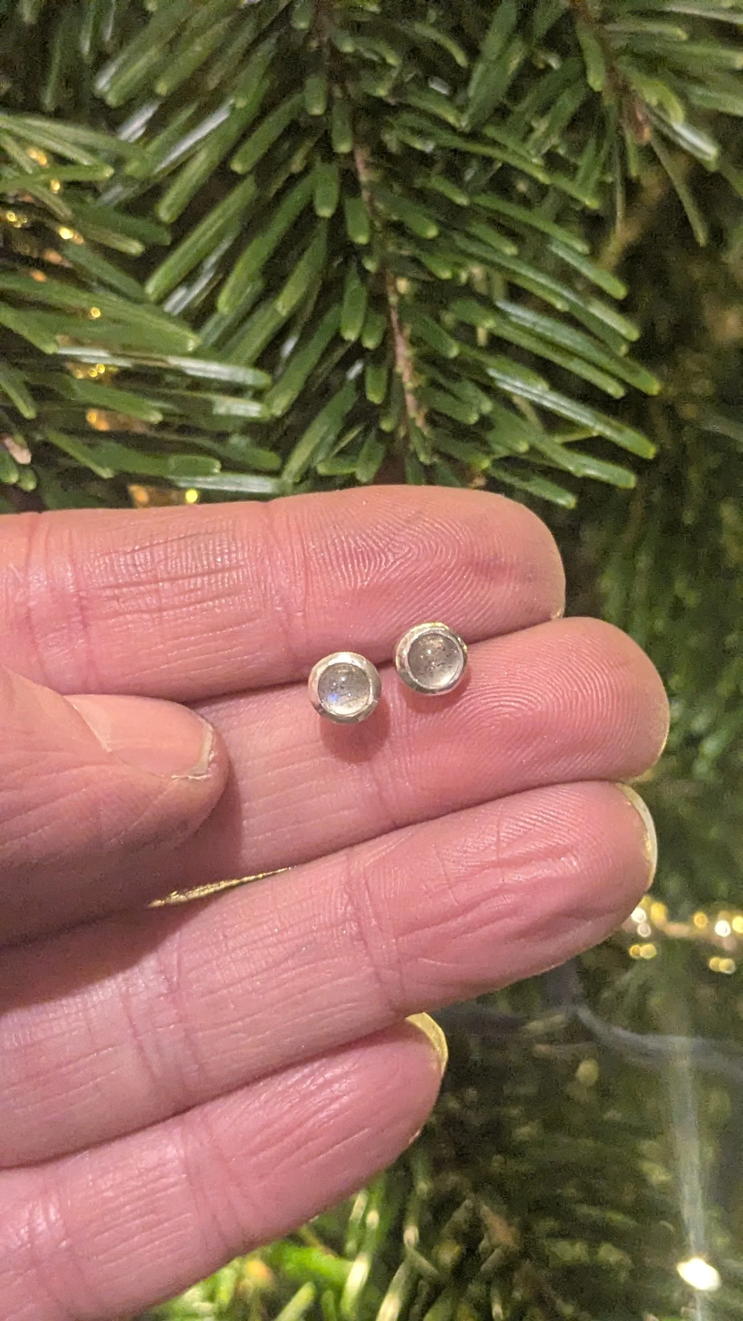 Labradorite Silver Studs