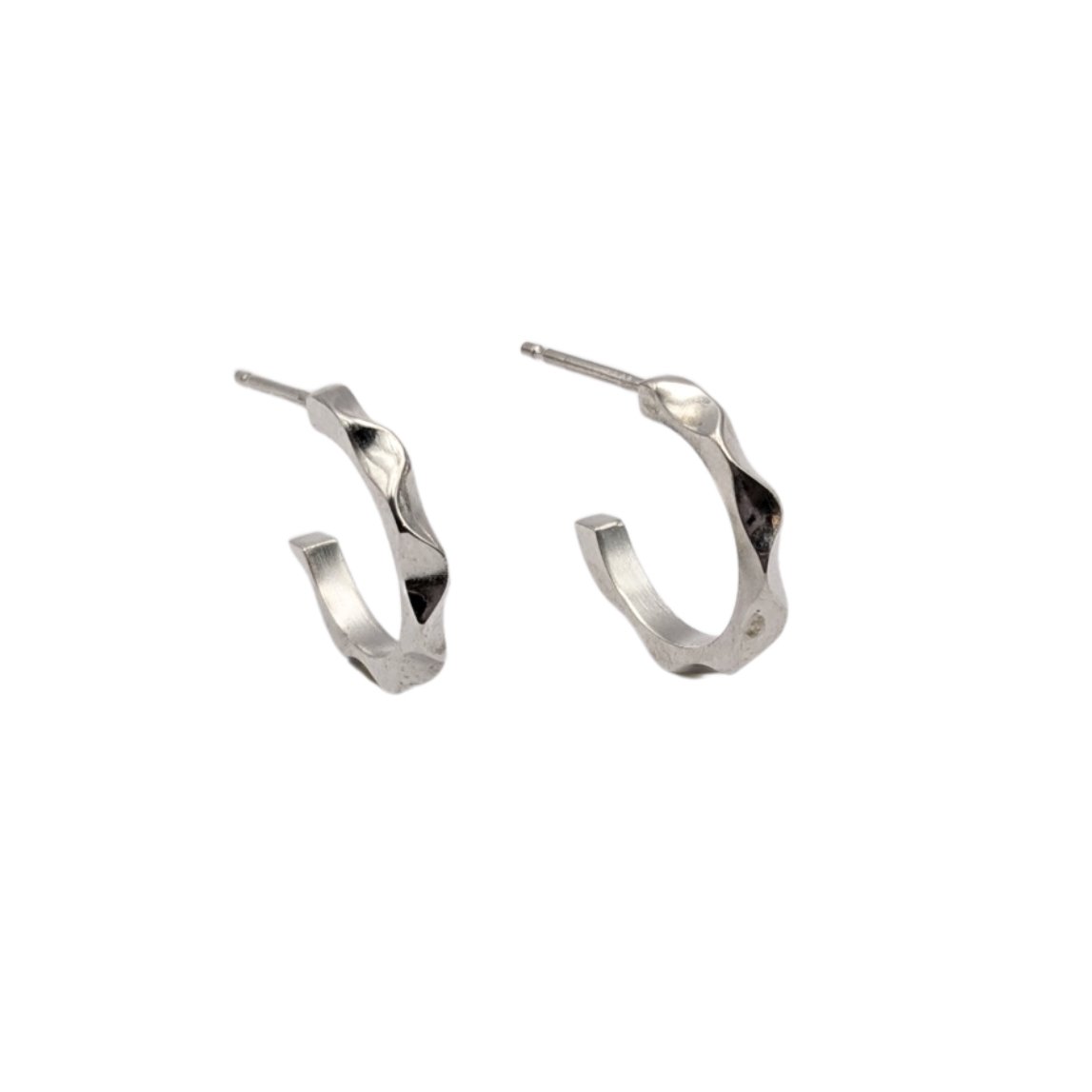 Tulca Silver Huggie Earrings