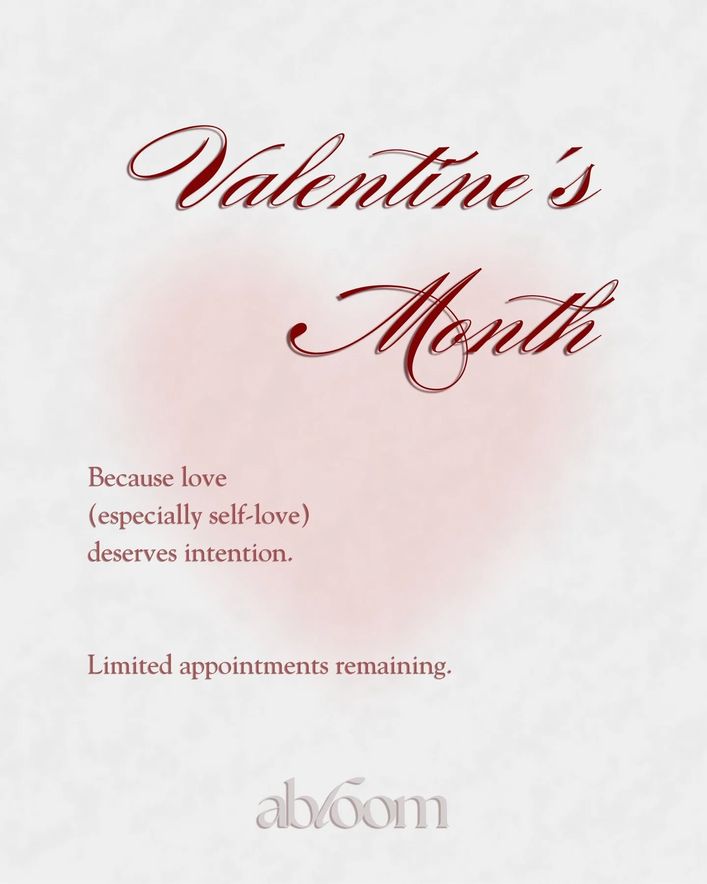 Valentine&rsquo;s Month bookings are almost full.
A little love goes a long way.