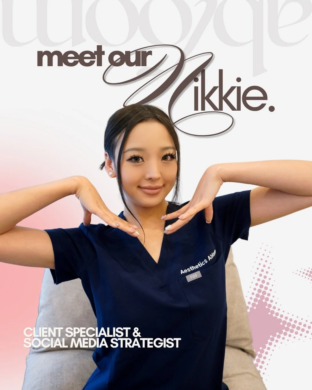 NIKKIE OF AESTHETICS ABLOOM 💖

Bright, ambitious and effortlessly magnetic &mdash; Nikkie brings a distinctive energy to every room she walks into.

With a natural flair for creativity, a sharp understanding of people and an eye for what captures at