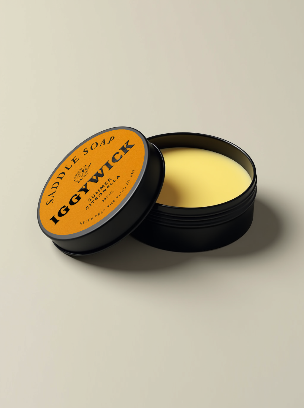 Life at Woodley Saddle Soap product, label by Bolter Design