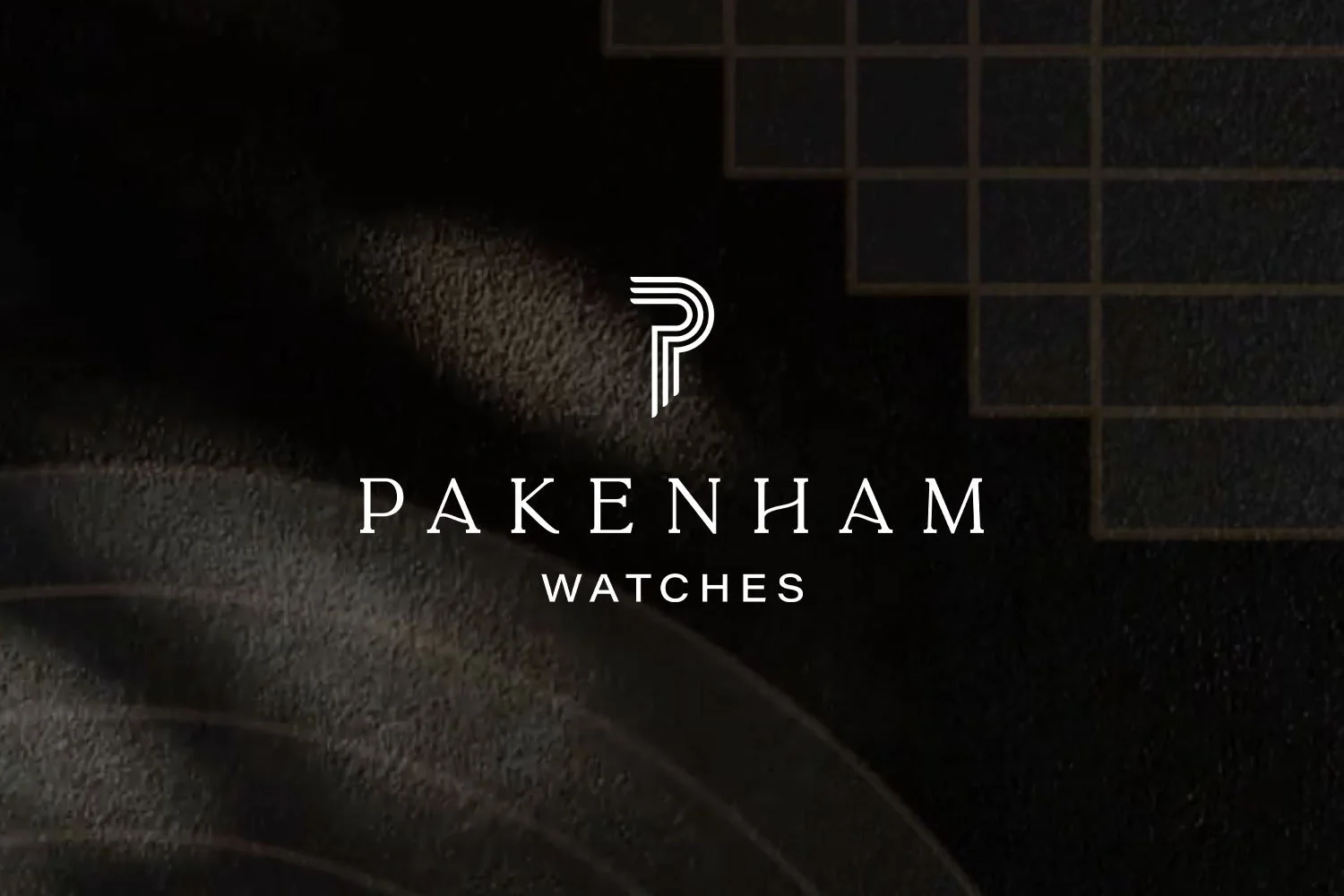 Pakenham lockup logo with assets in the background, created by Bolter Design