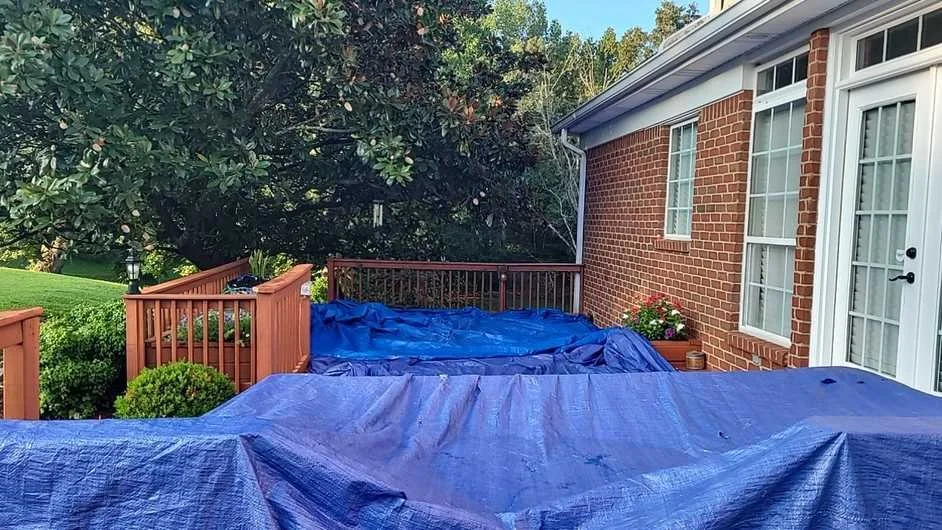 Decking and Landscaping Protection — Tarping