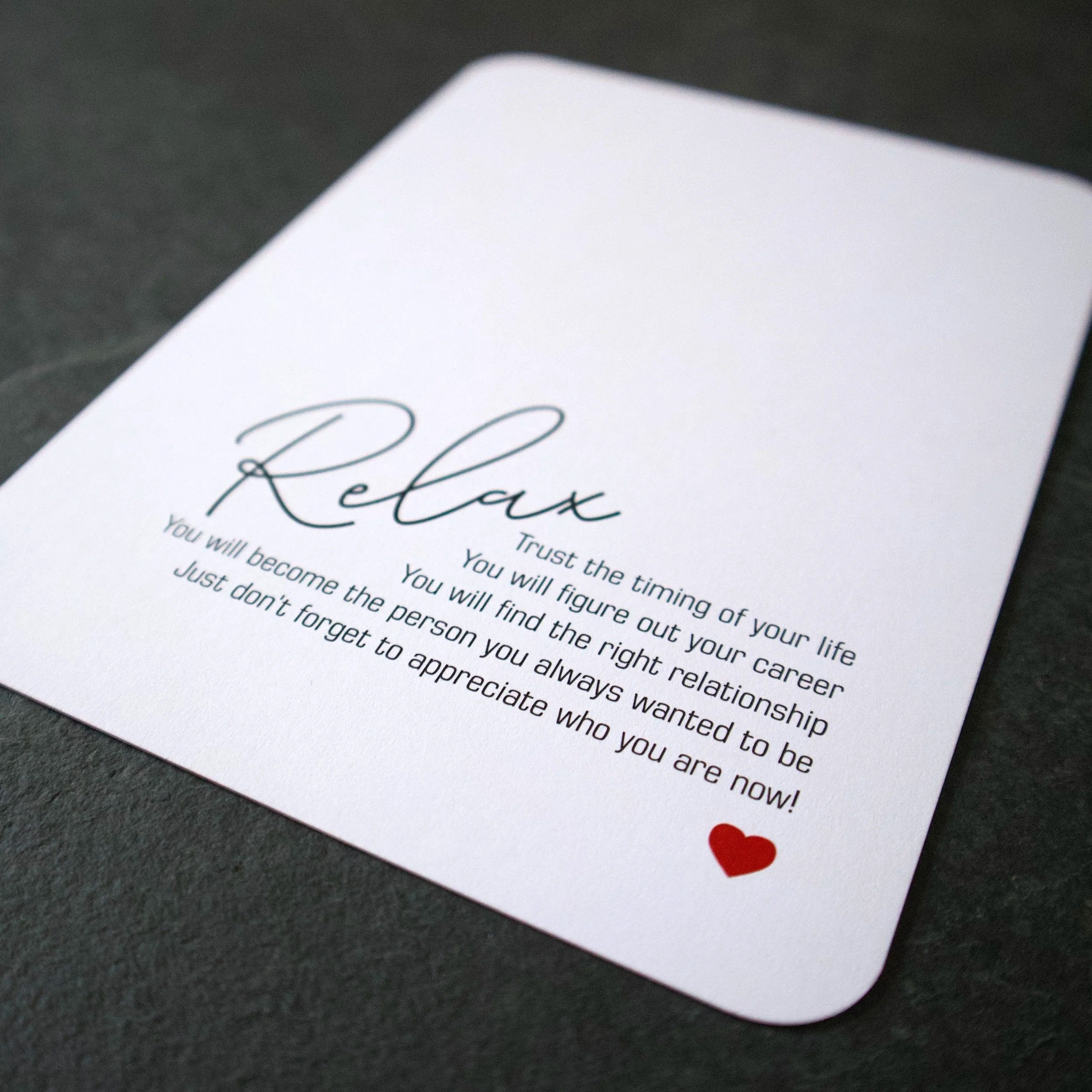 Relax. Trust the timing of your life. - Salty Note