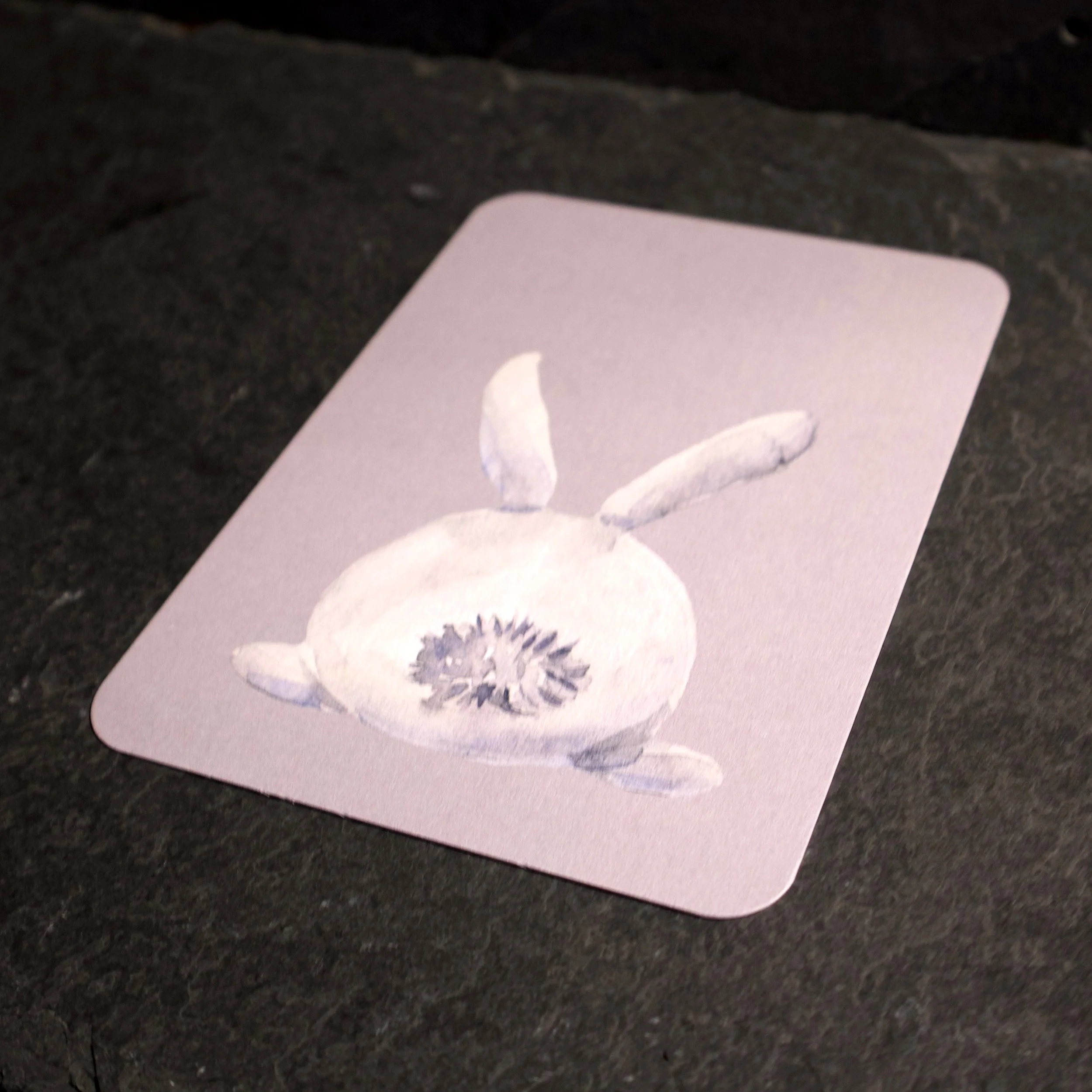 Bunny Butt! cute water colour illustration - Salty Note
