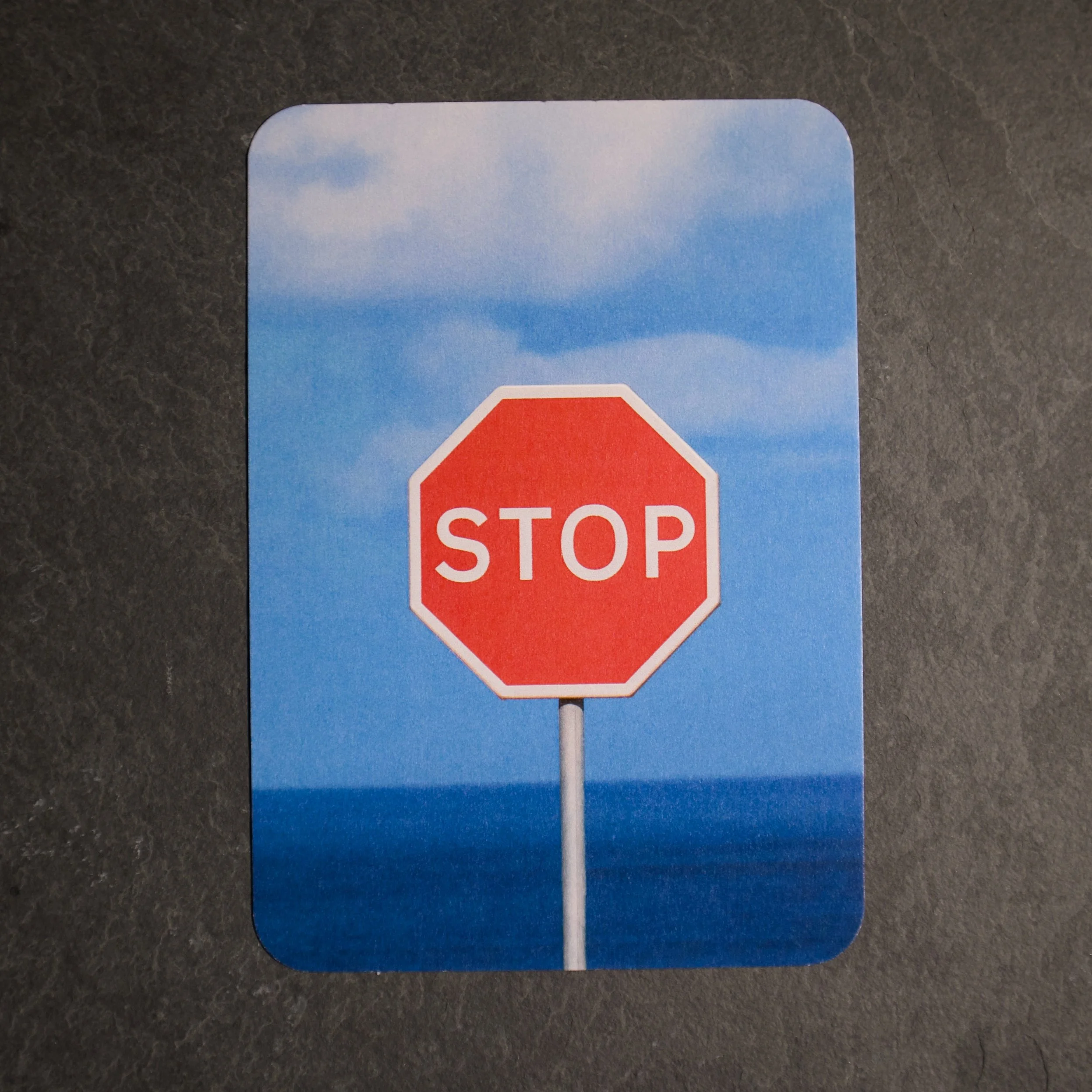 Just STOP! Interesting photograph of a red STOP sign- Salty Note