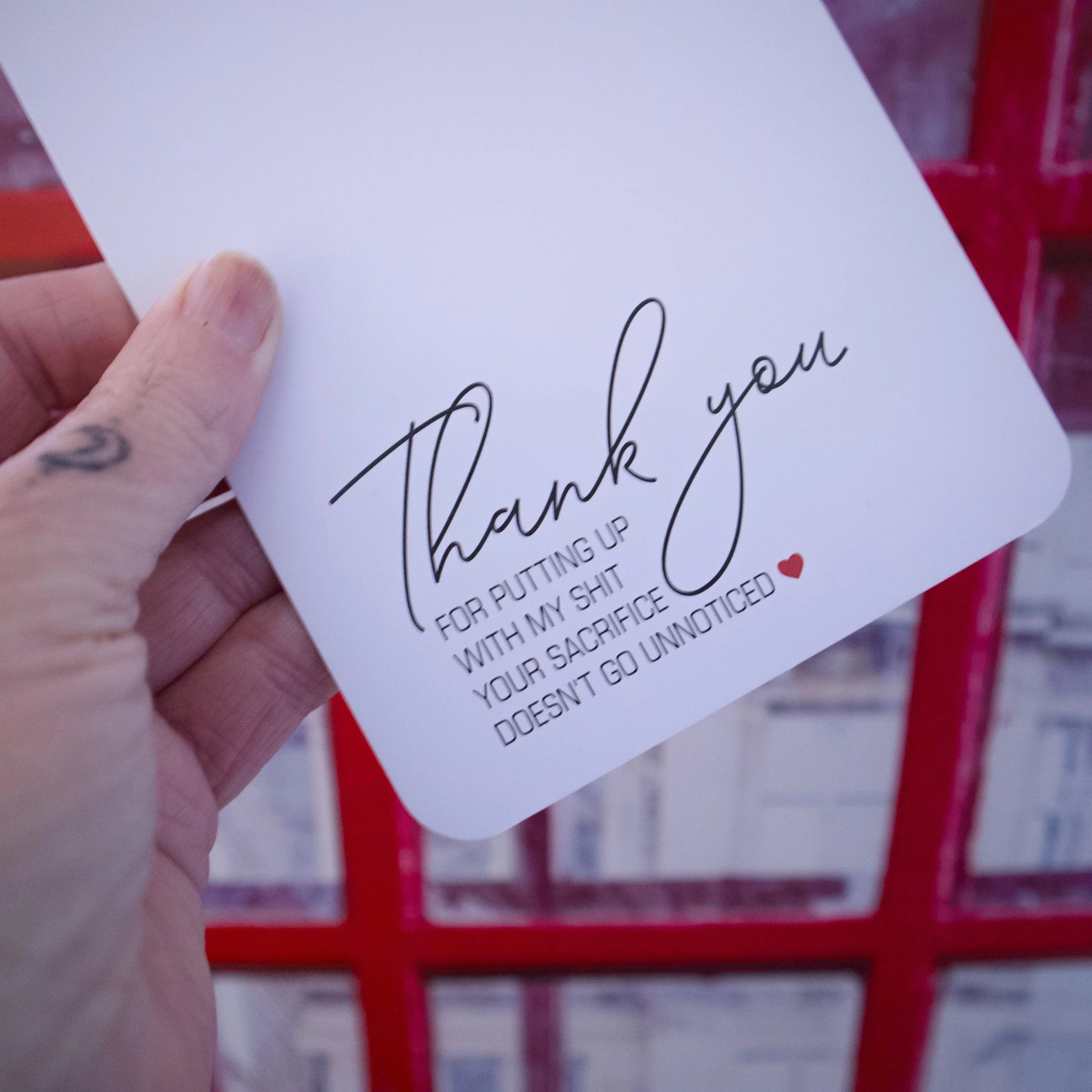 Thank you for putting up with my shit, your sacrifice doesn't go unnoticed... - Salty Note
