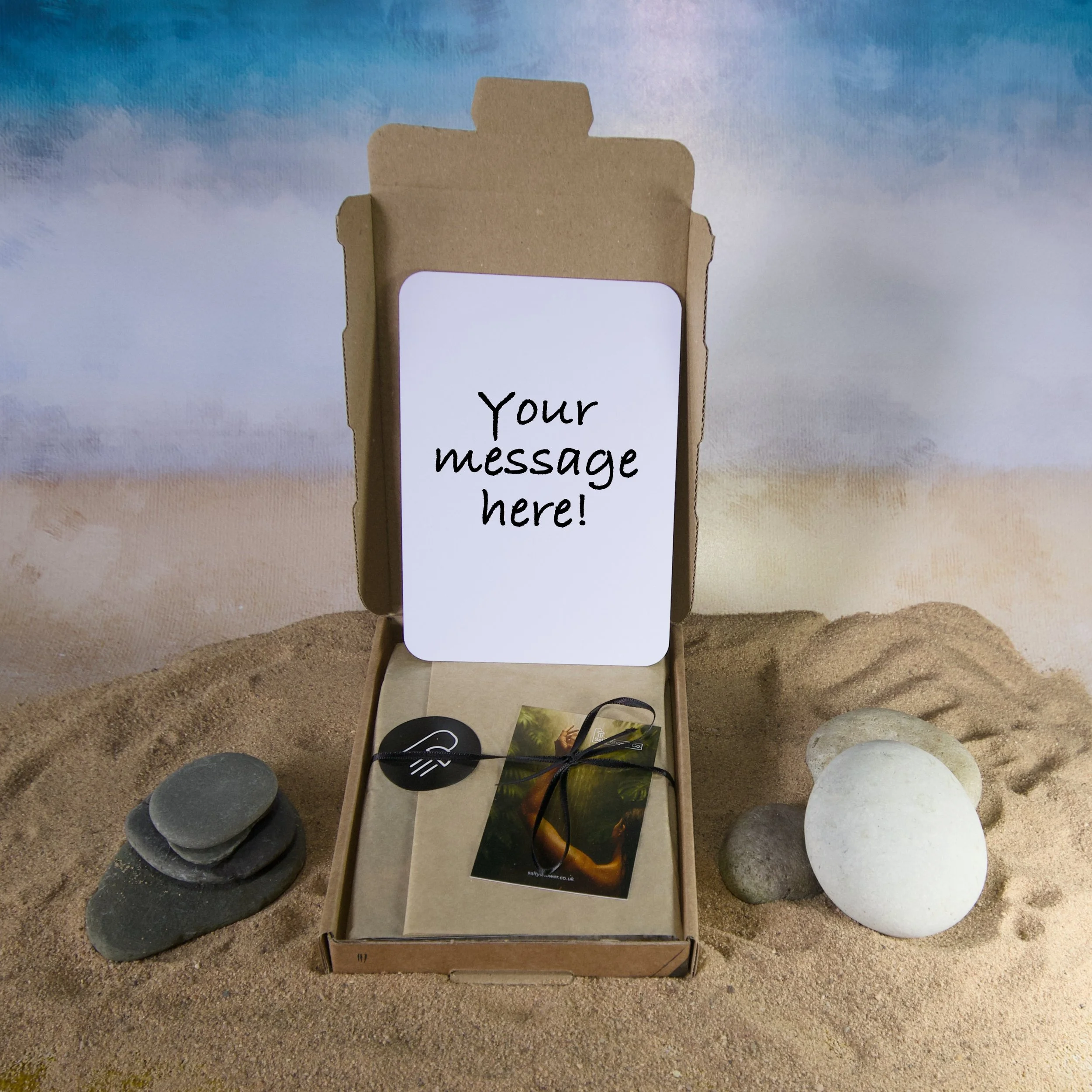 We hand write your message on the Salty Note.