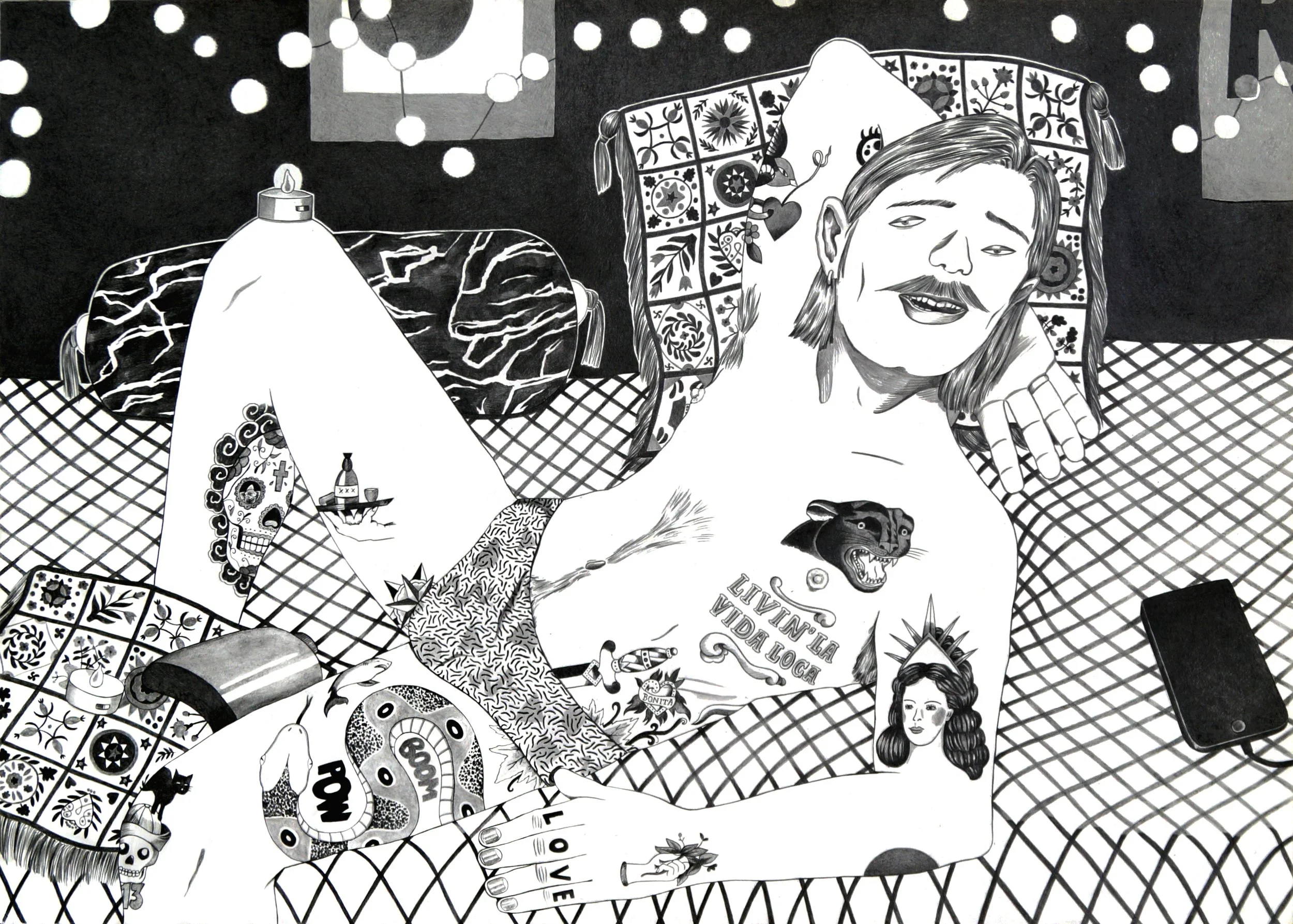 Signed, sealed, delivered, I'm yours! // Pencil on paper // 50 x 70 cm // 2020