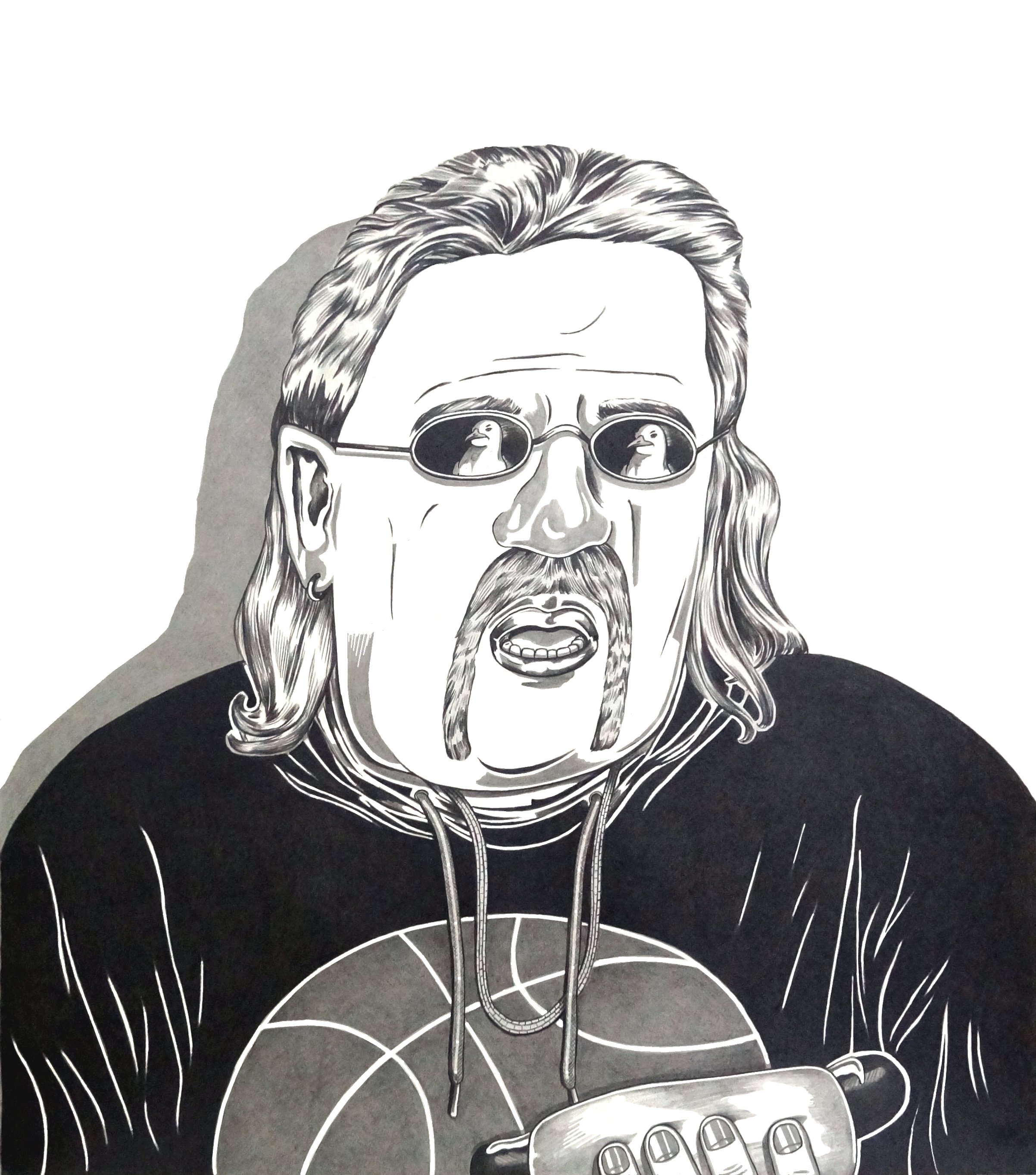 Starr-Duell vorm Schellfischposten // Pencil on paper // 50 x 35 cm // 2020