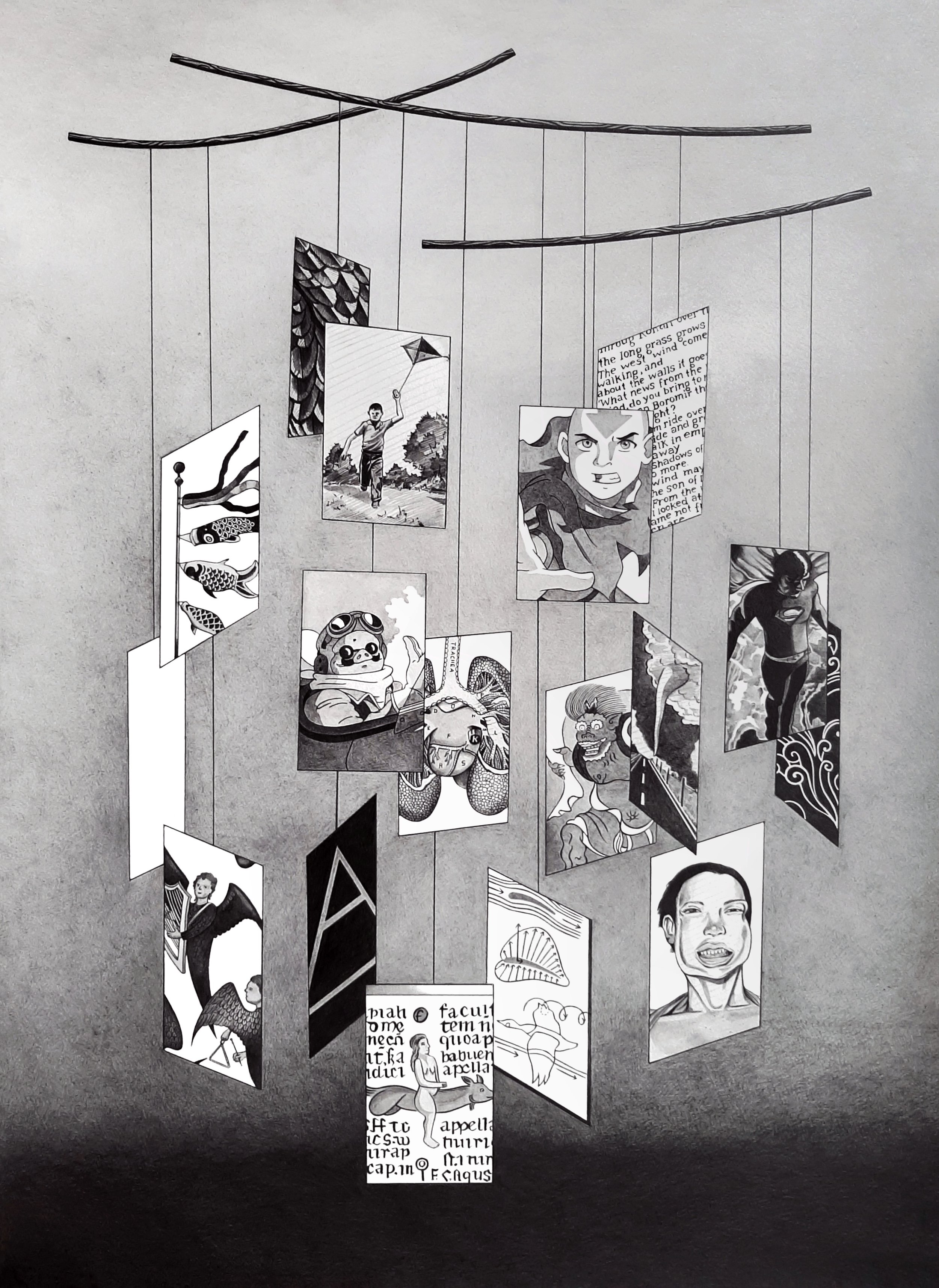 Windspiel // Pencil on paper // 70 x 50 cm // 2022