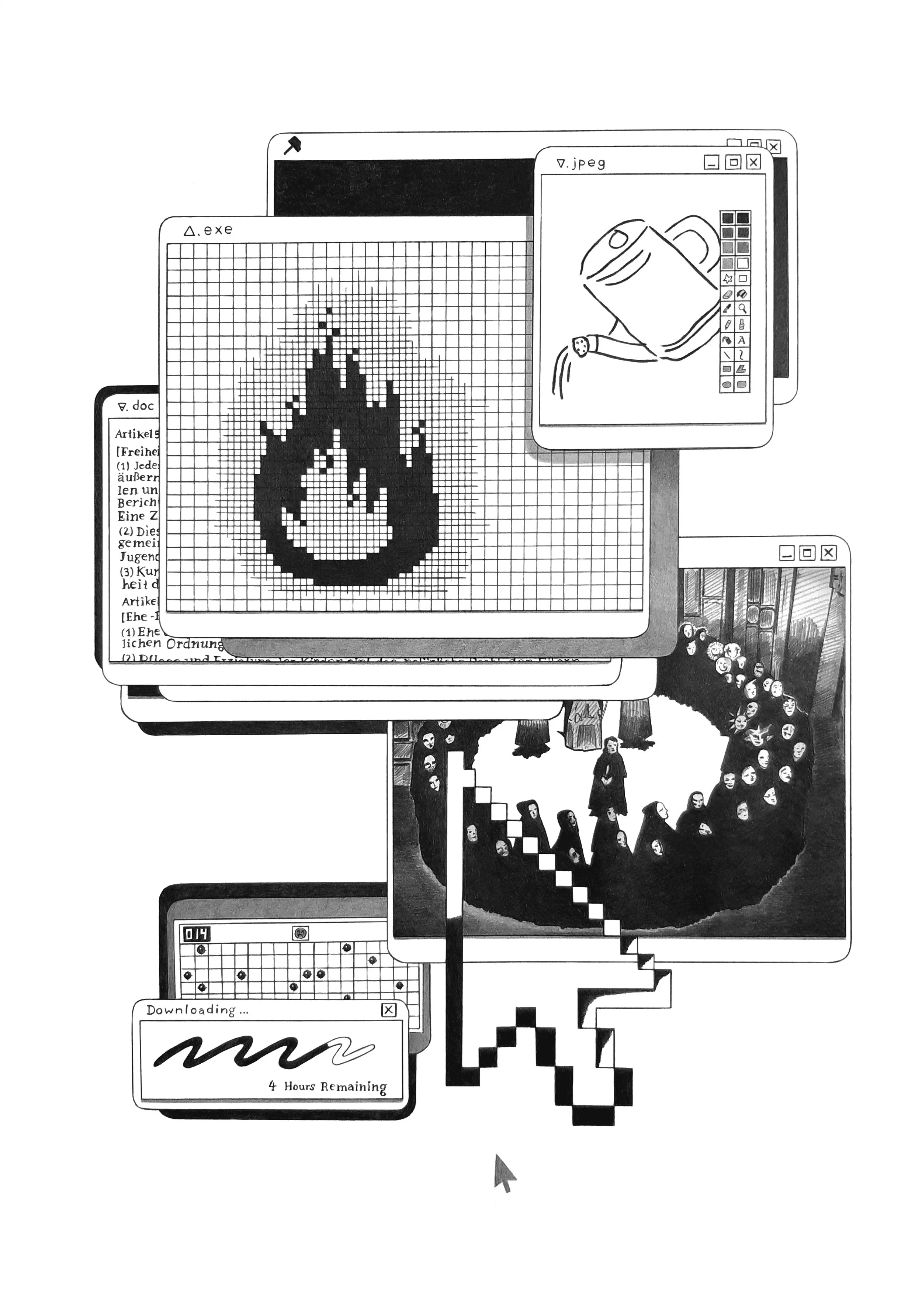 Secret pastimes // Pencil on paper // 50 x 35 cm // 2020