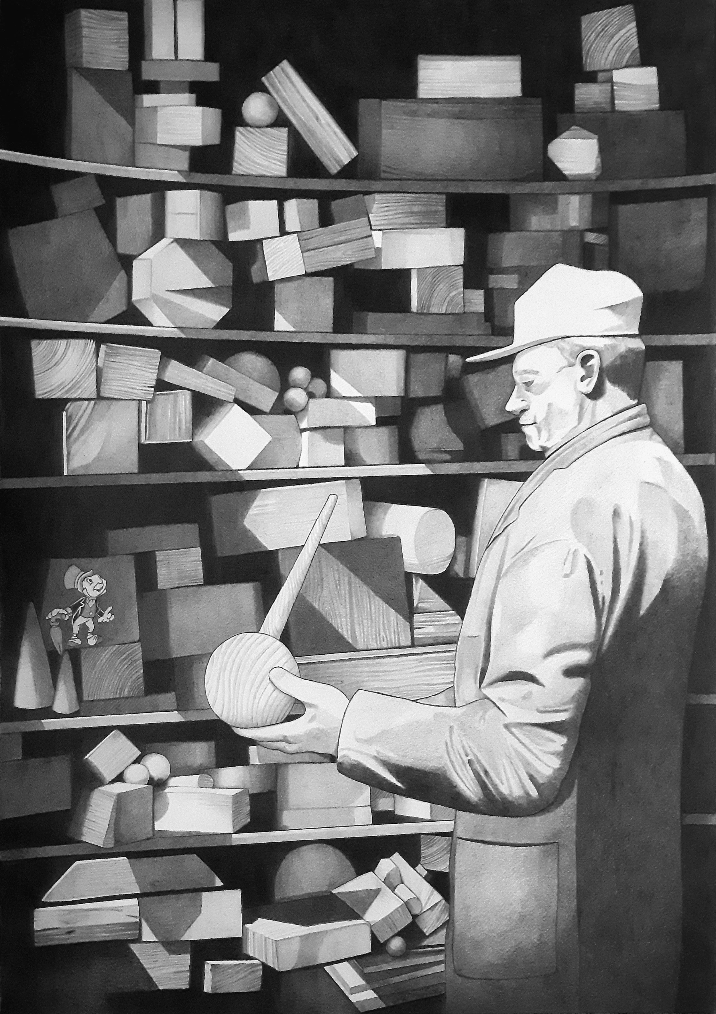 Geppetto // Pencil on paper // 50 x 35 cm // 2026