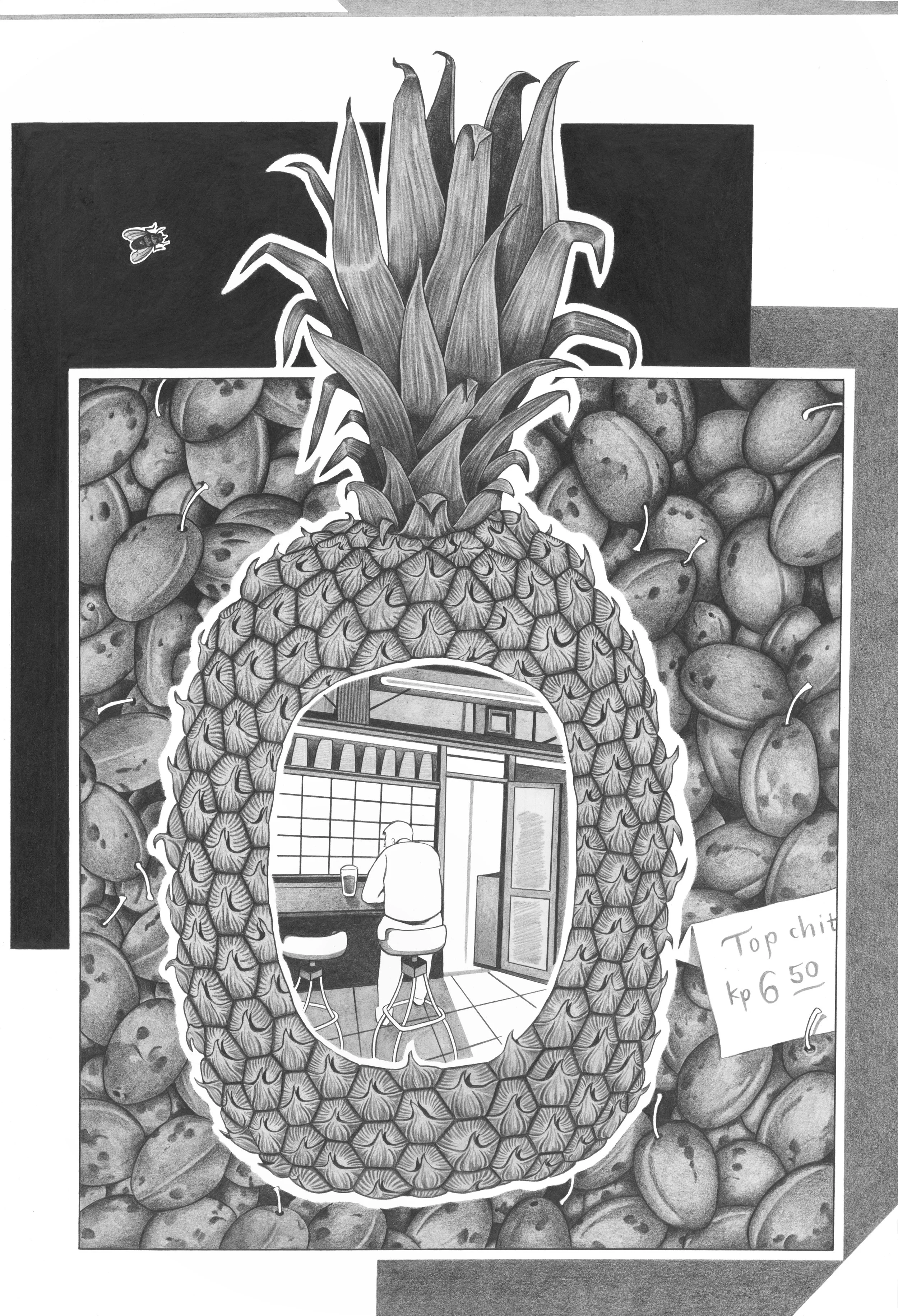 Ananas // Pencil on paper // 50 x 35 cm // 2022