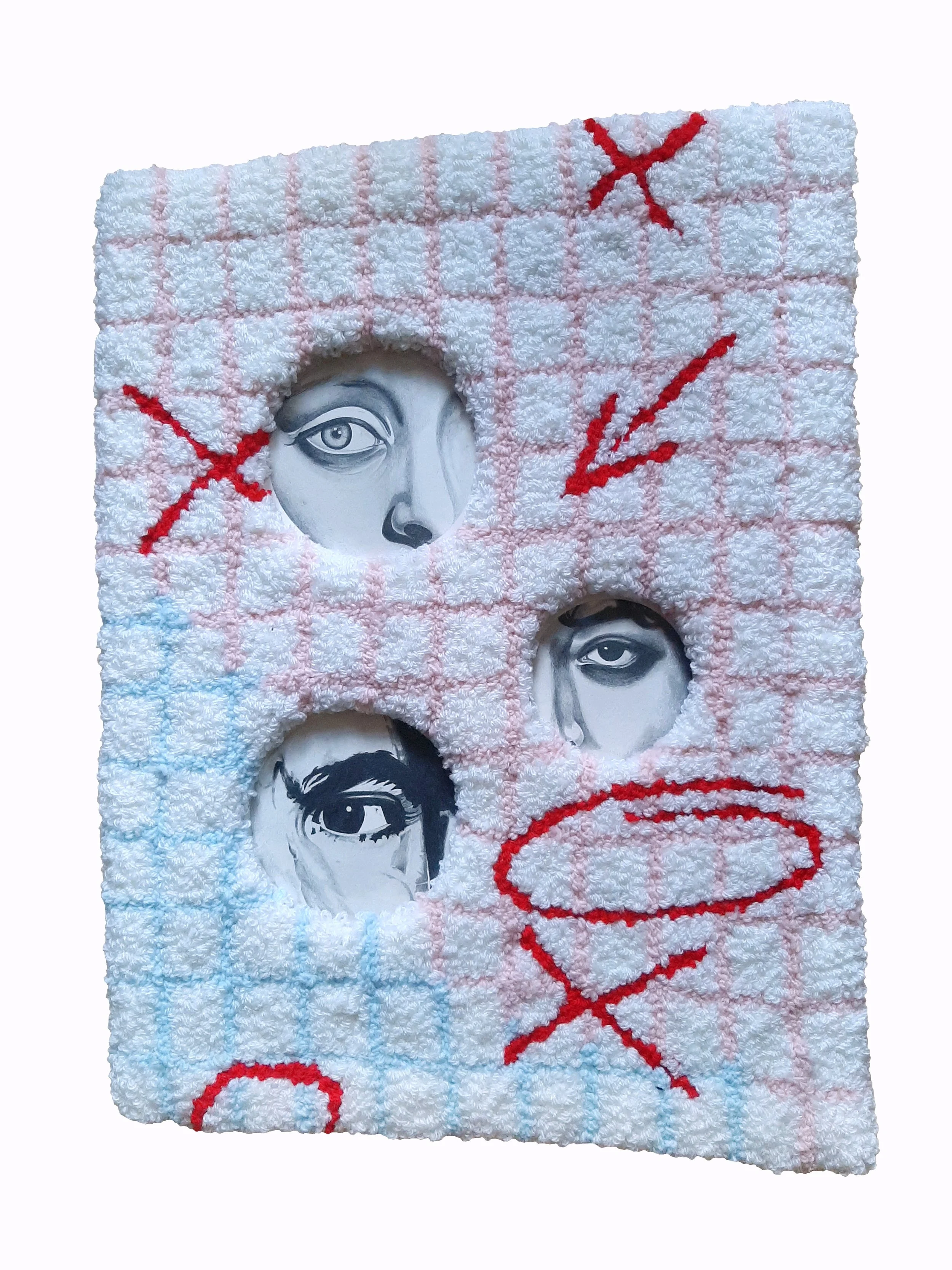 Spies // Tufted wallhanging and pencil drawing // 58 x 40 cm // 2023