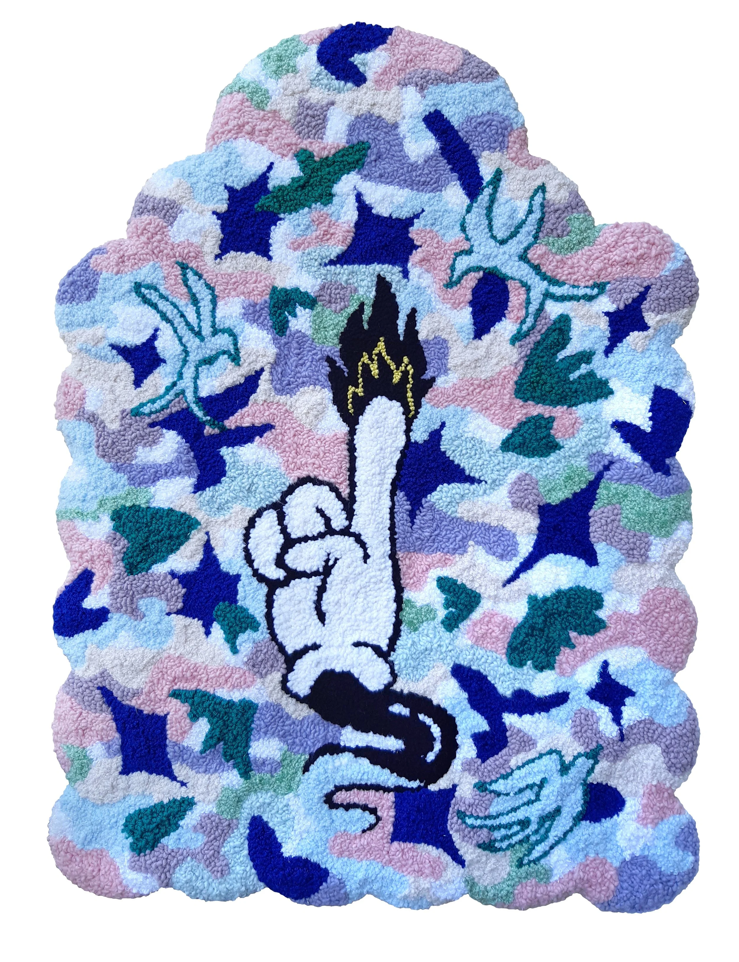 Moth to a flame // Tufted wallhanging // 100 x 80 cm // 2022